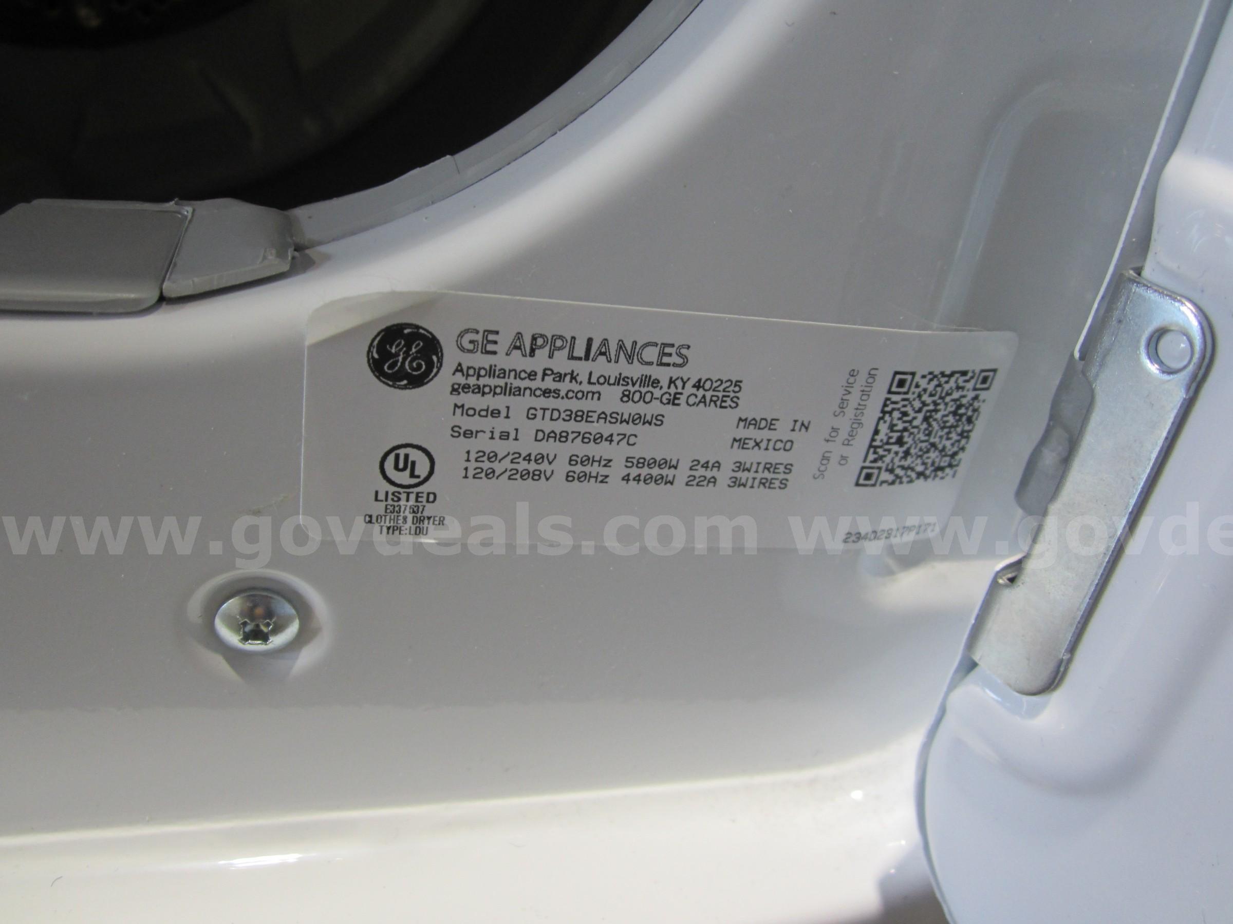 GE DRYER  LOT 748  748 Government Surplus Auction - Photo #4