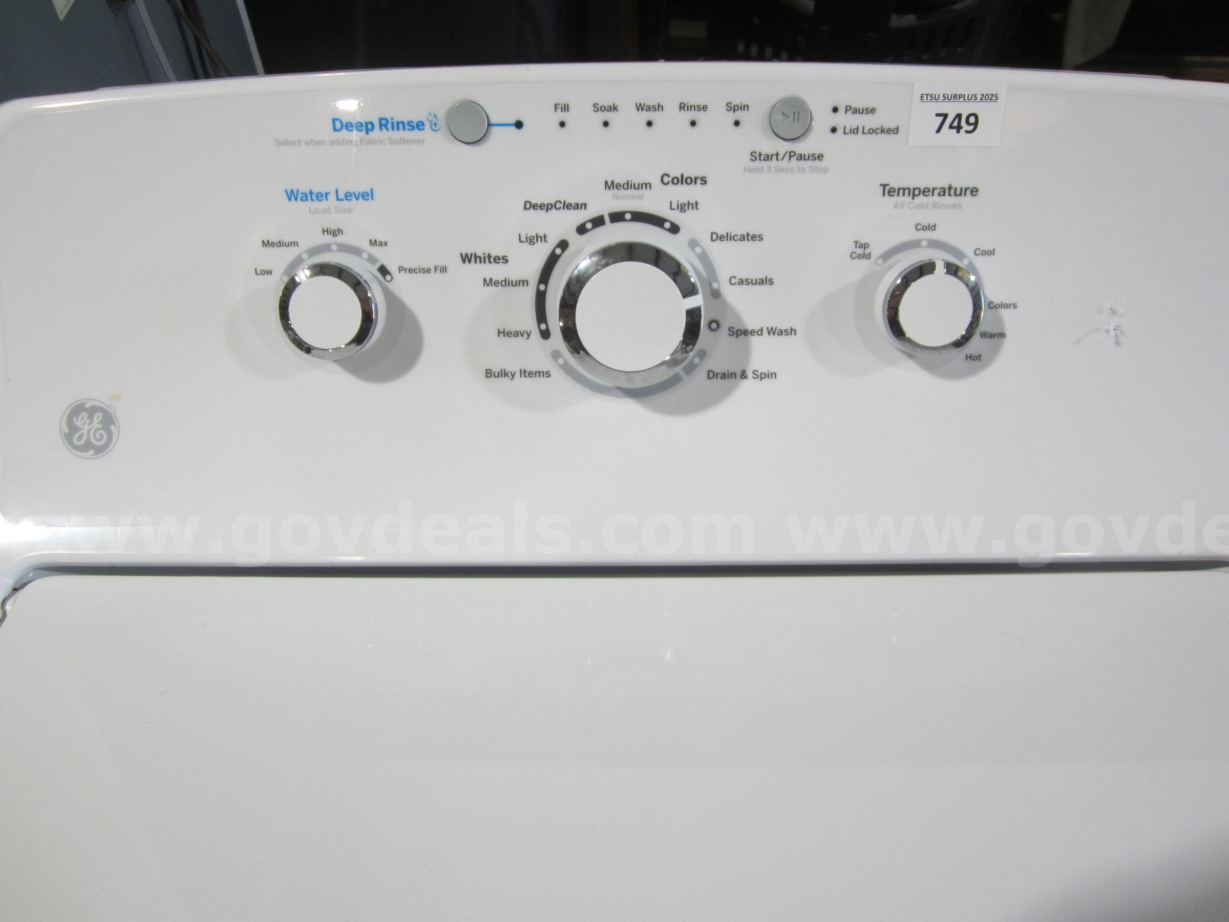 GE WASHER  LOT 749  749 Government Surplus Auction - Photo #2
