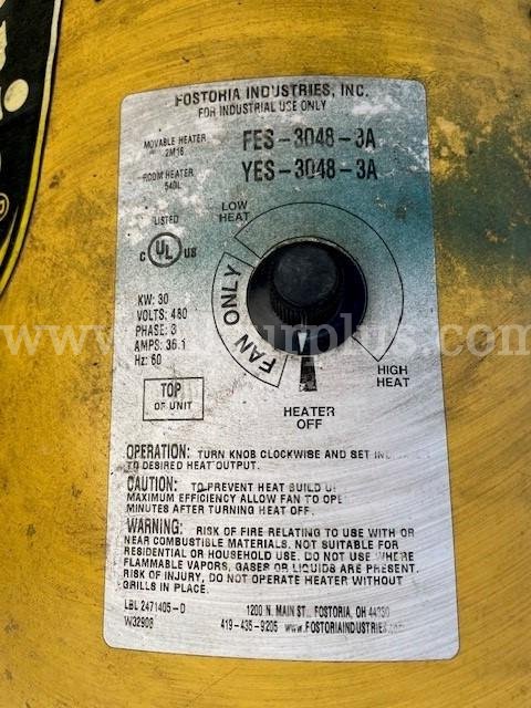 Lot of 3 Fostoria Portable Electric Salamander Space Heaters (2598456) Huntington Beach, CA Fostoria FES-1520-3A, FES-3048-3A Government Surplus Auction - Photo #5