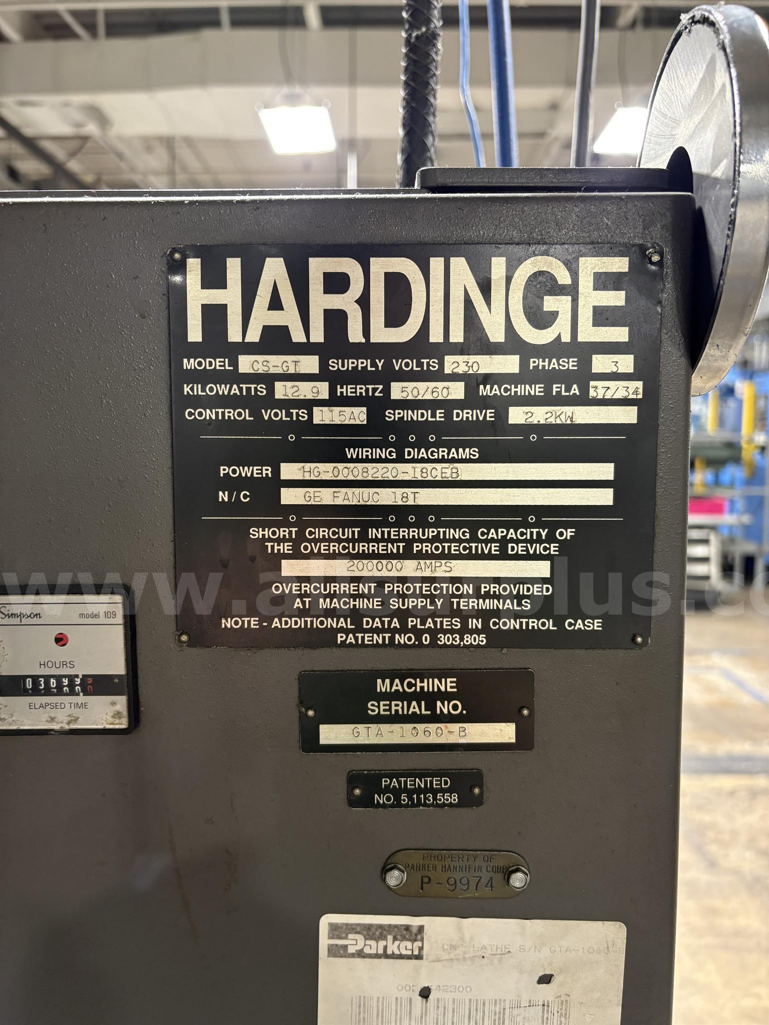 1997 Hardinge Conquest CS-GT CNC Lathe Hardinge Conquest Government Surplus Auction - Photo #3