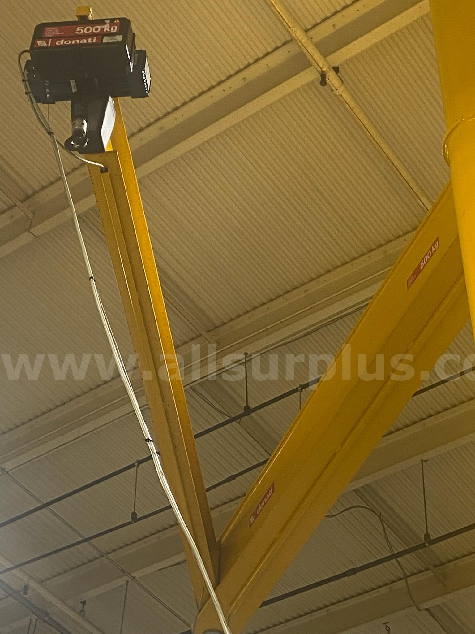Donati CBB 500 KG Column Style Jib Crane With Articulating Arm Degree Rotation Donati 500 Government Surplus Auction - Photo #2