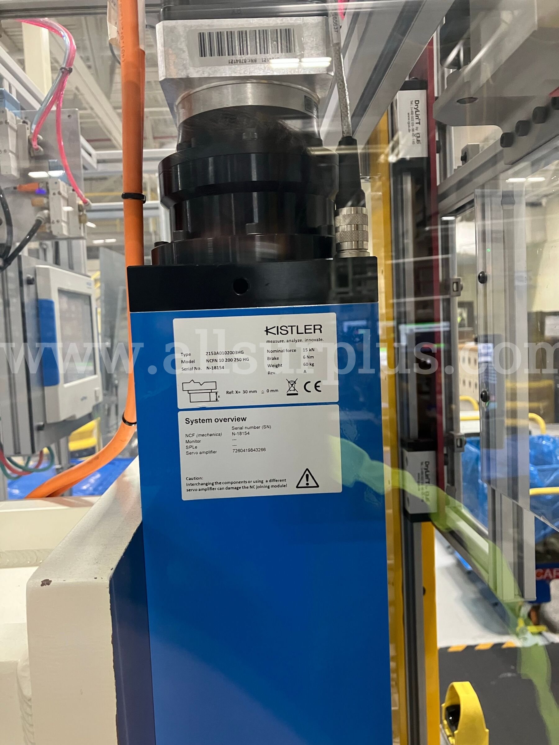 Kistler NC joining module NCFN with servo amplifier Kistler  Government Surplus Auction - Photo #2