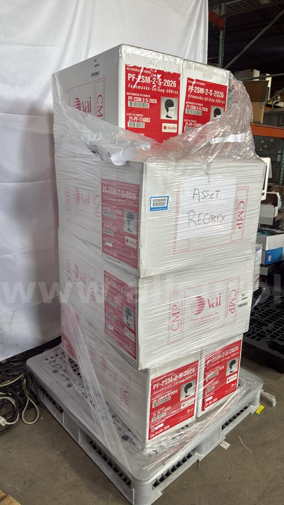 Veltek PF-2SM-2-S-2026 Sterile Face Masks, 500/Case, 2 Elastic Straps, Individually Packaged Case 500 Government Surplus Auction - Photo #2
