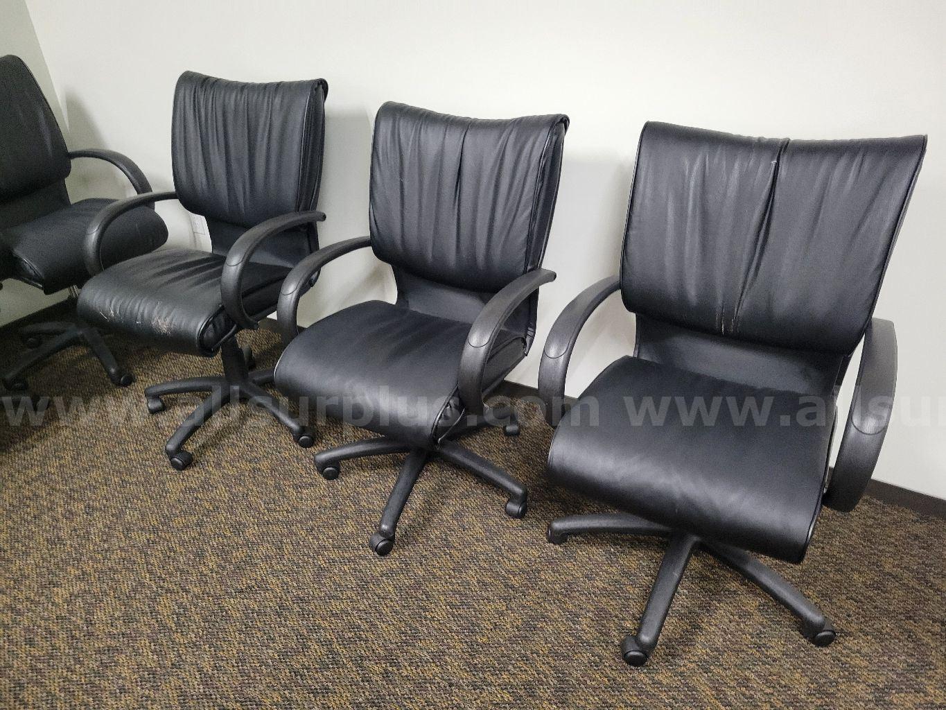 10ea Simulated Leather 5-caster Office Chairs   Government Surplus Auction - Photo #2
