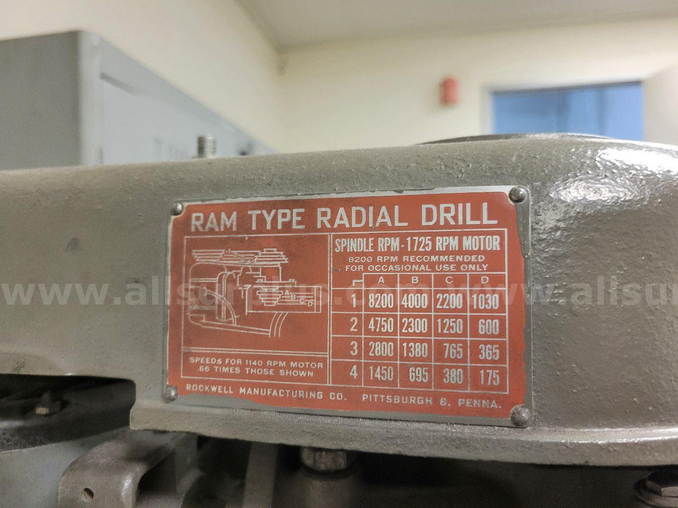 Delta Rockwell 15-118 Ram Type Radial Drill Delta Rockwell 118 Government Surplus Auction - Photo #6