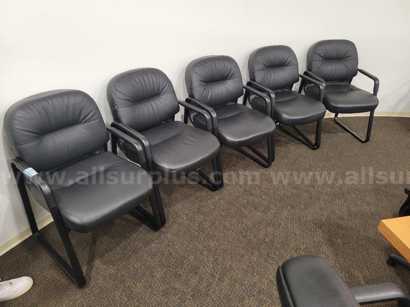 9ea Simulated Leather Reception Chairs   Government Surplus Auction - Primary Photo