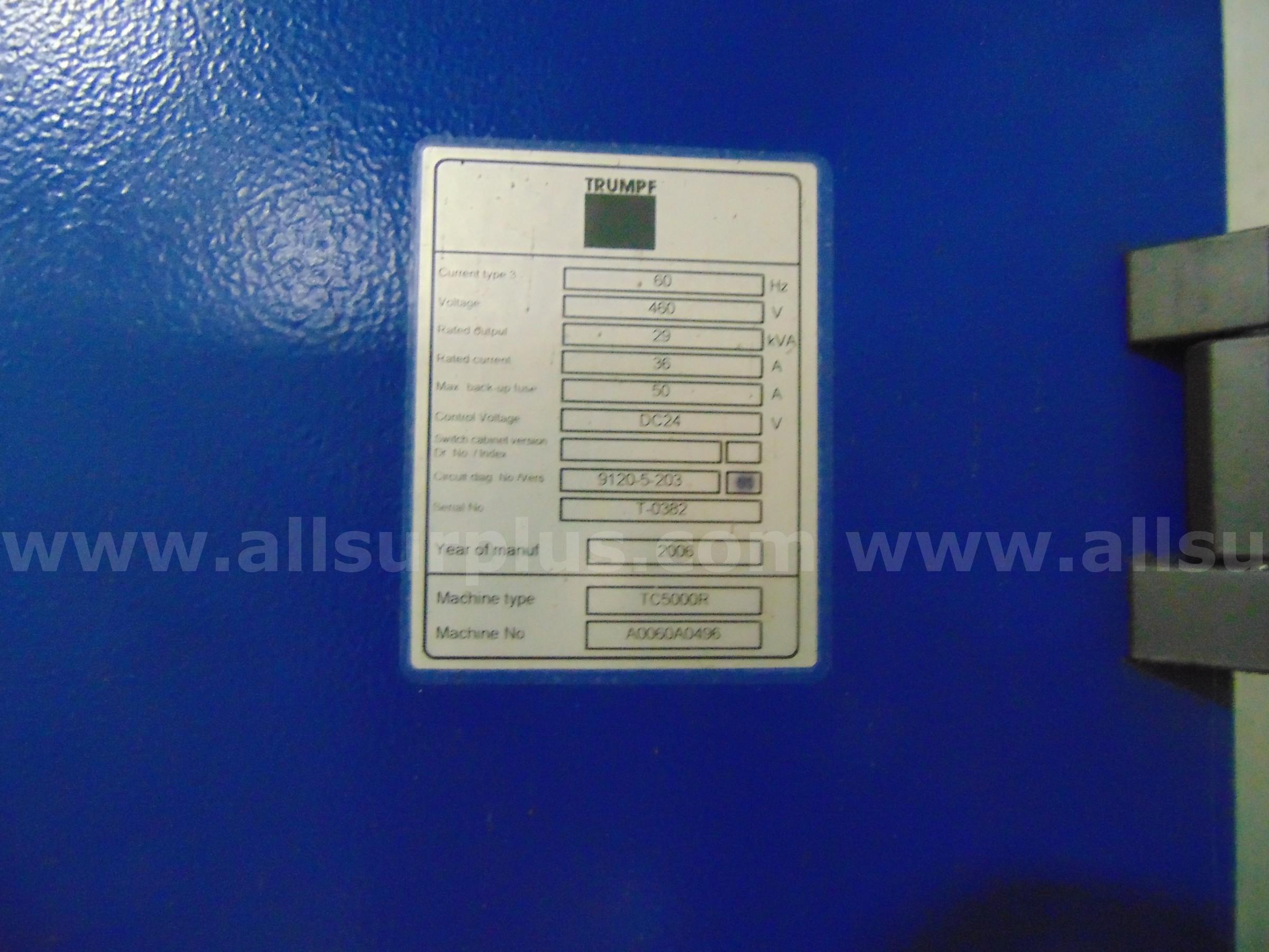 2006 Trumpf Trumatic 5000R CNC Punching Machine Trumpf 5000R Government Surplus Auction - Photo #5