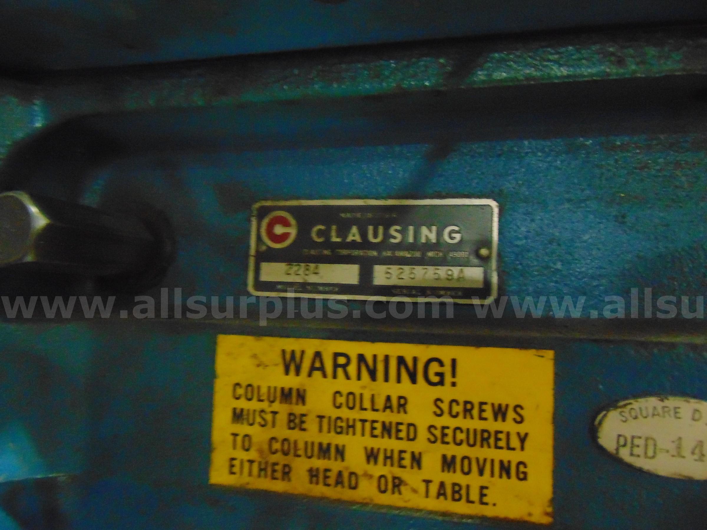 Clausing 2284 Gang Drill Press Clausing 2284 Government Surplus Auction - Photo #5