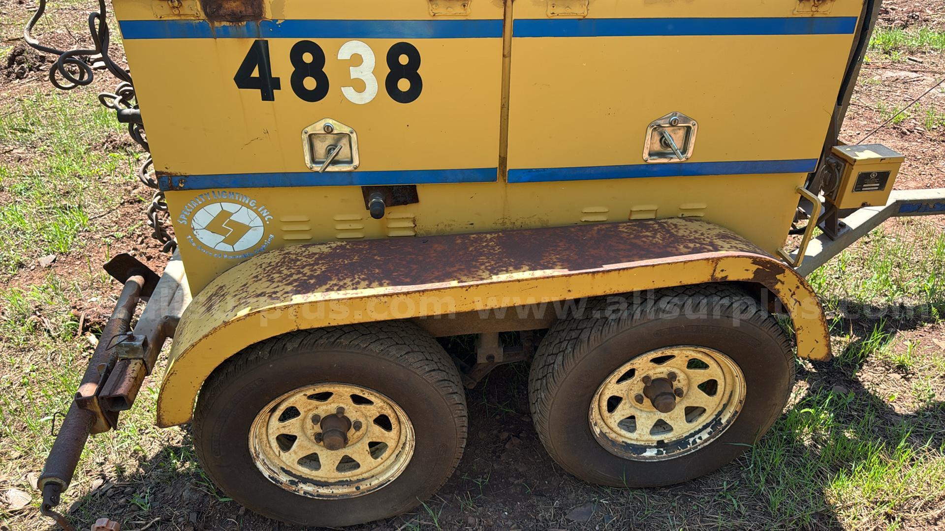 Specialty Lighting Inc. BGK84HPS Towable Light Tower  BGK84HPS Government Surplus Auction - Photo #6