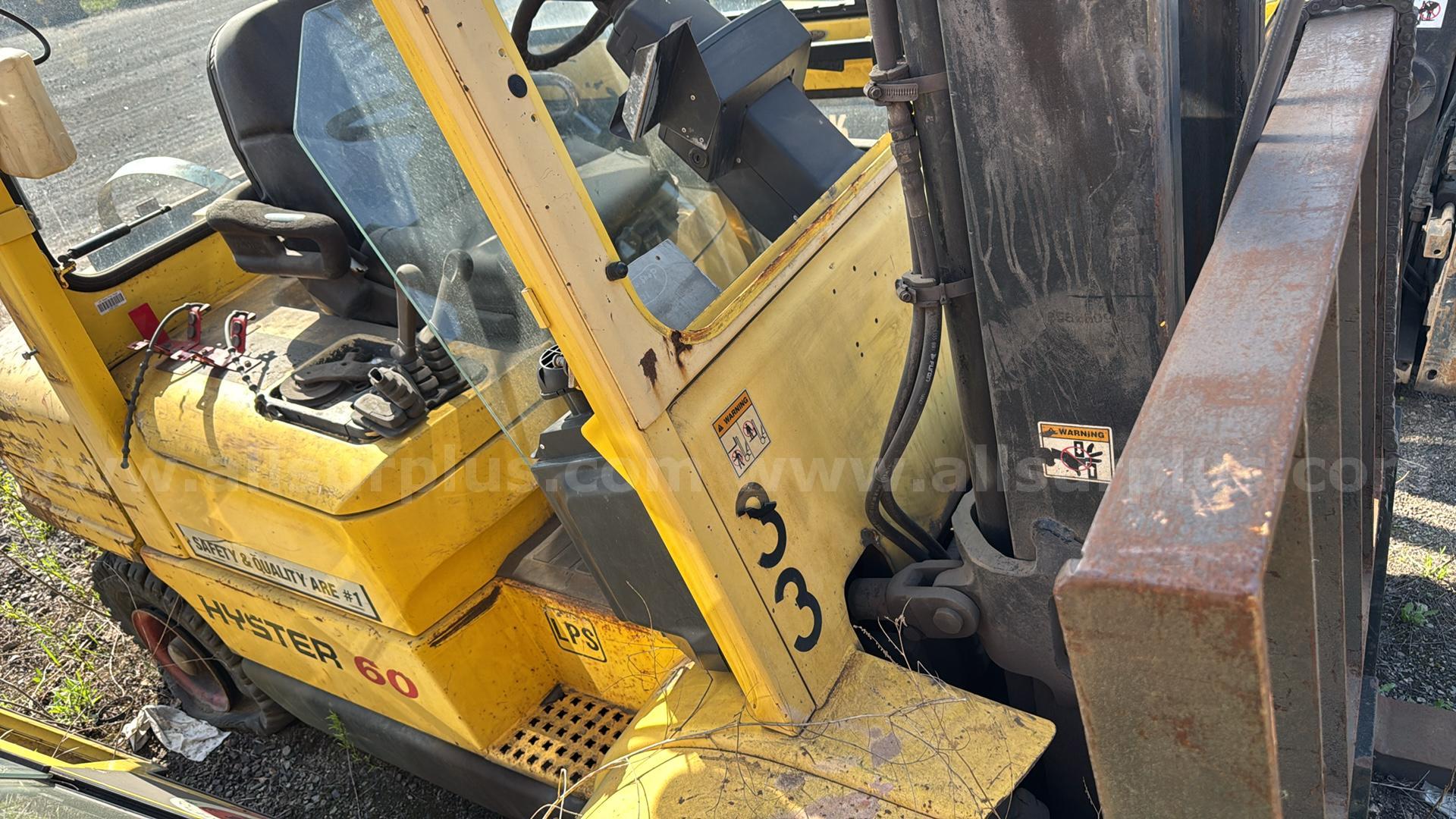 Hyster H60XM LPG Forklift Hyster H60XM Government Surplus Auction - Photo #5