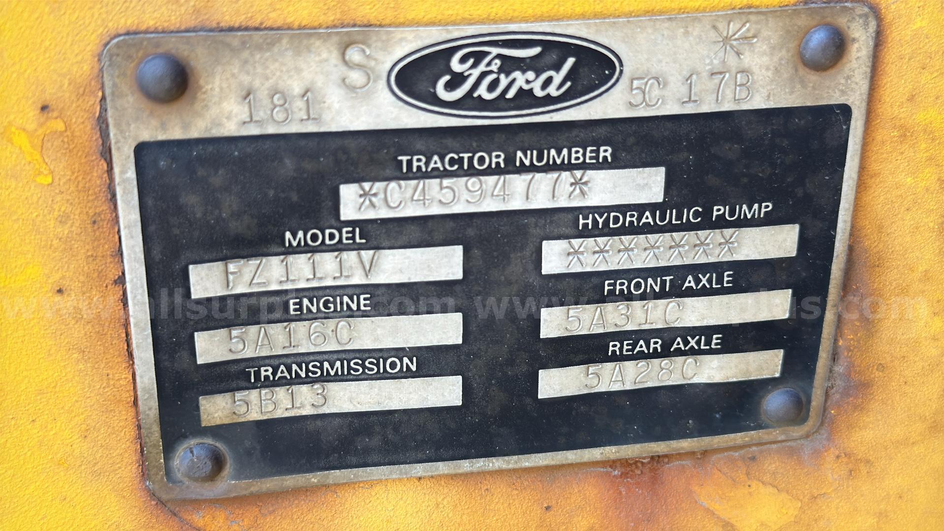 Ford FZ1111V Wheel Loader Ford FZ1111V Government Surplus Auction - Photo #3