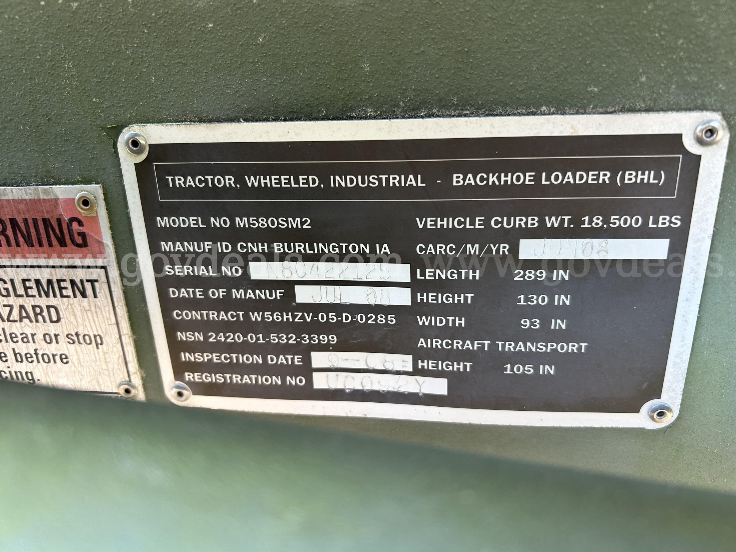 2008 Case Backhoe Loader 580SM2 Case 580SM2 Government Surplus Auction - Photo #6