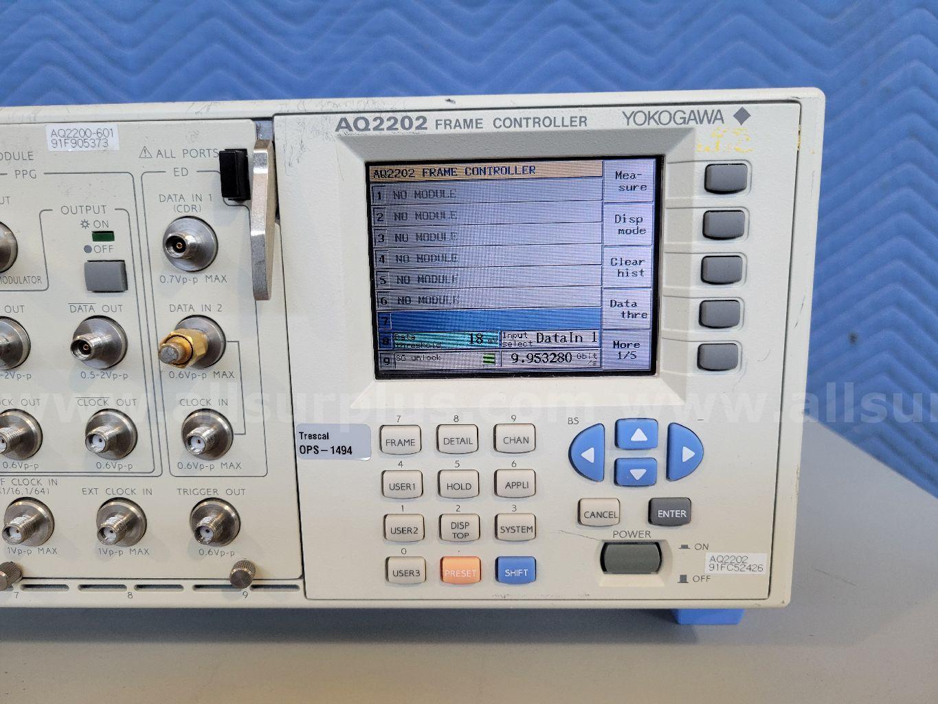 Yokogawa AQ2202 Frame Controller Yokogawa AQ2202 Government Surplus Auction - Photo #3