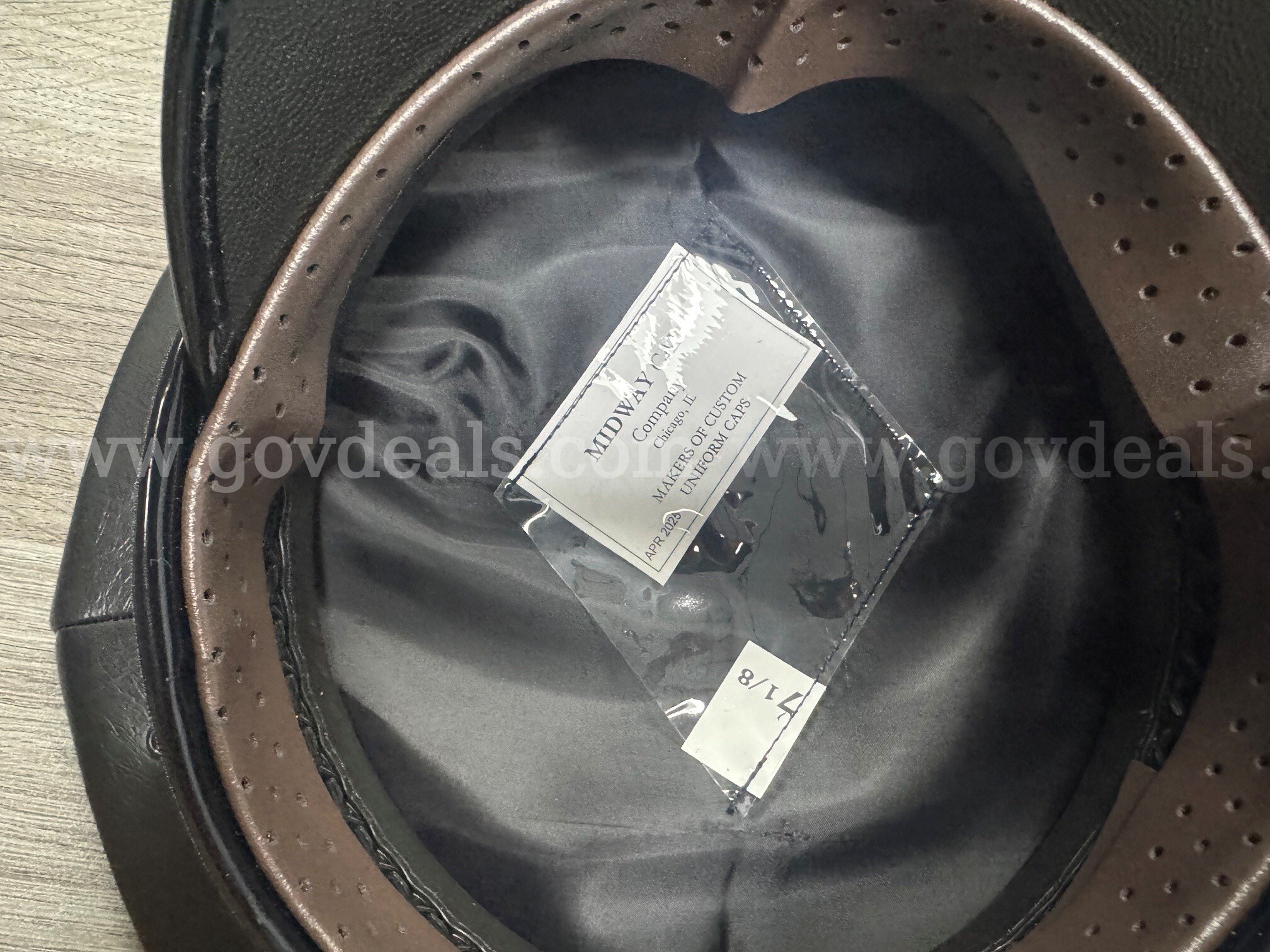 8 point vinyl hats - police Midway Cap Company  Government Surplus Auction - Photo #2