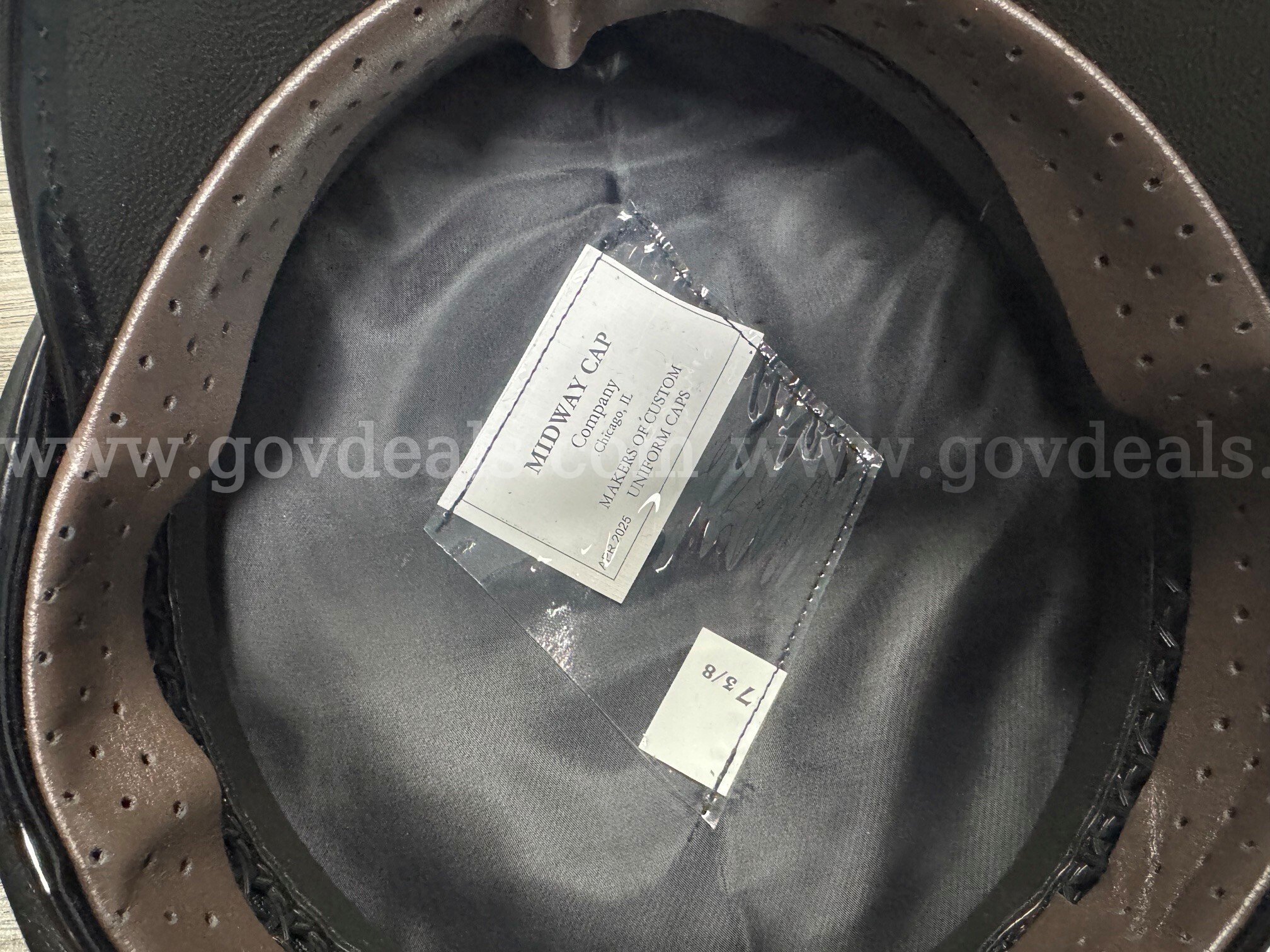 8 point vinyl hats - police Midway Cap Company  Government Surplus Auction - Photo #3