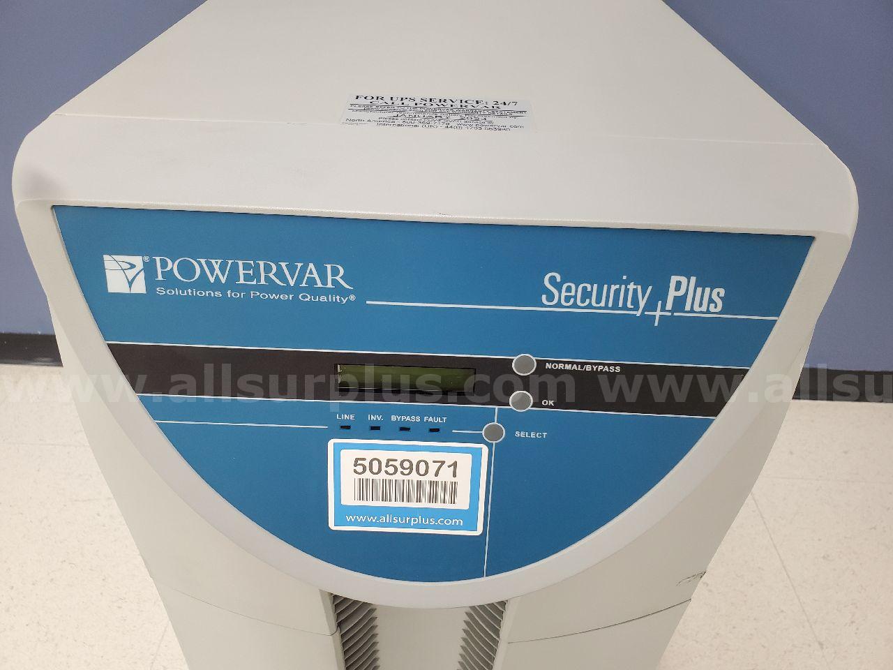Powervar Security Plus Uninterruptible Power Supply Powervar Security Plus Government Surplus Auction - Photo #4