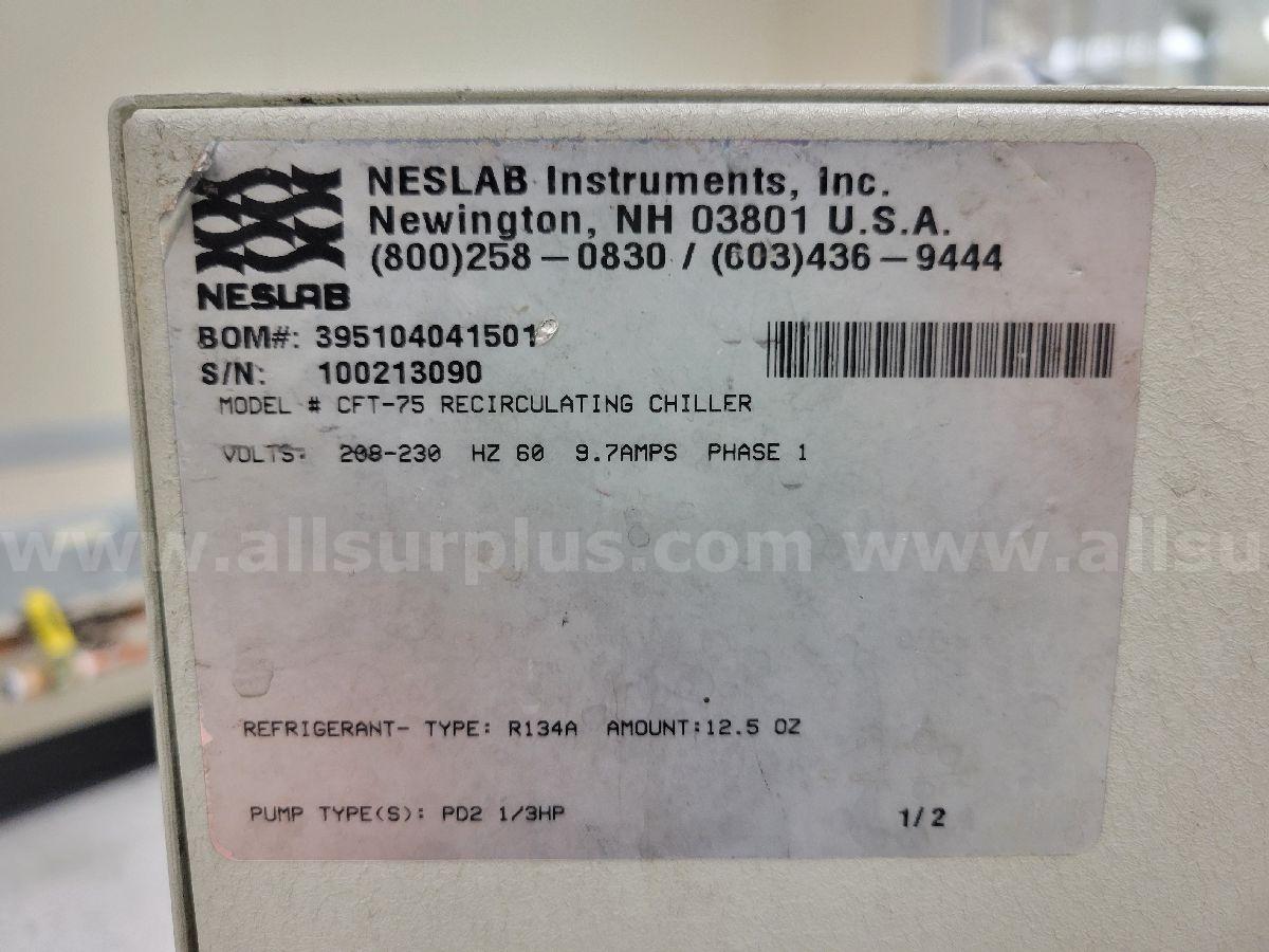 2ea NESLAB CFT-75 Recirculating Chiller NESLAB CFT-75 Government Surplus Auction - Photo #5