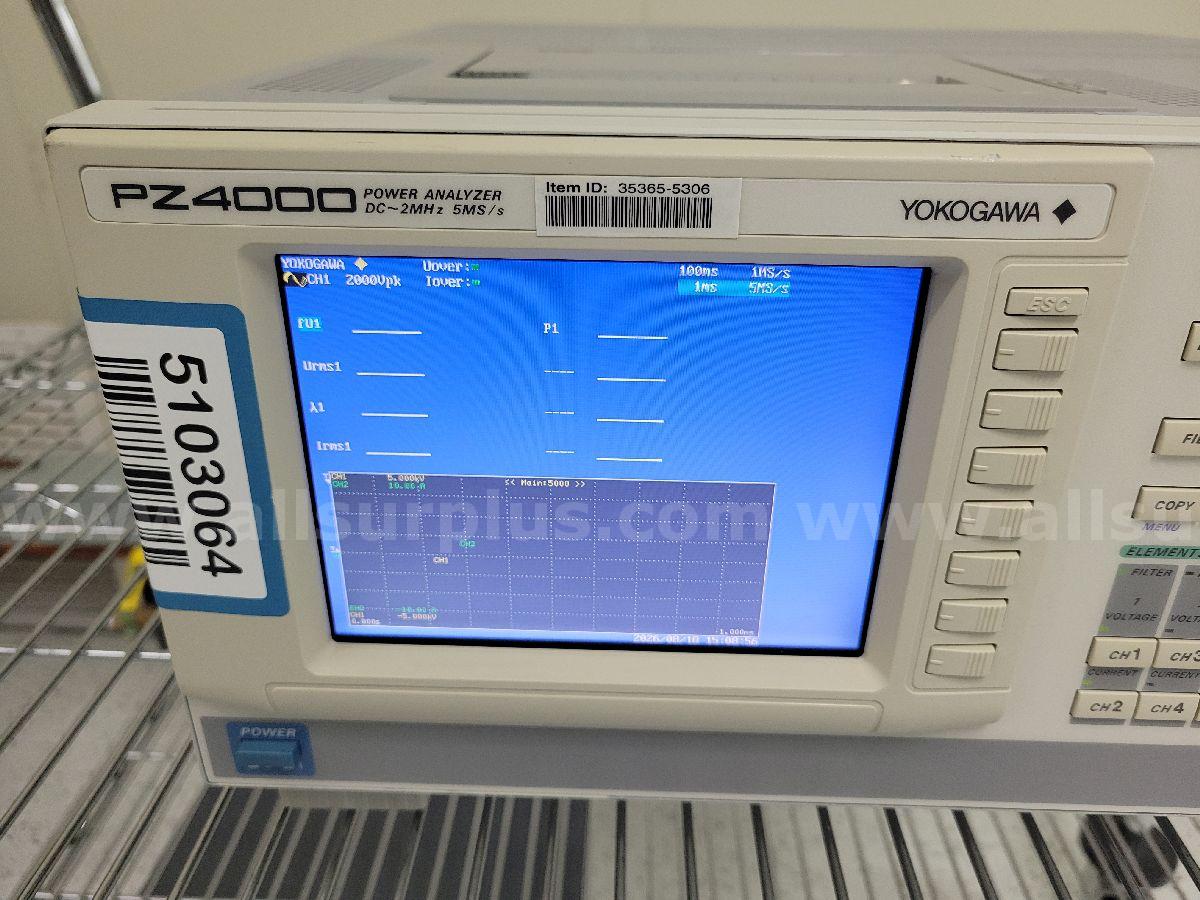 Yokogawa PZ4000 Power Analyzer Yokogawa PZ4000 Government Surplus Auction - Photo #3