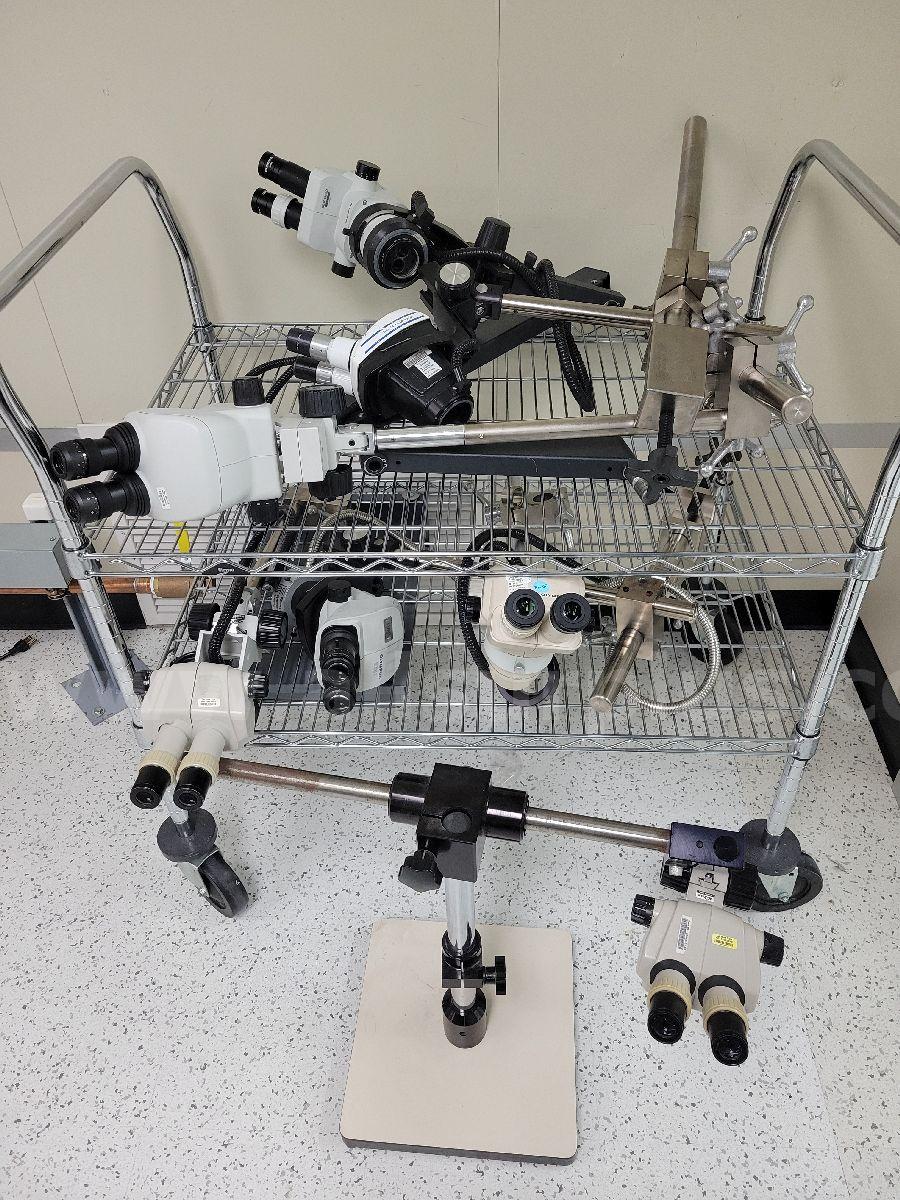 19pcs Inspection Microscopes and Scope Mounts   Government Surplus Auction - Primary Photo