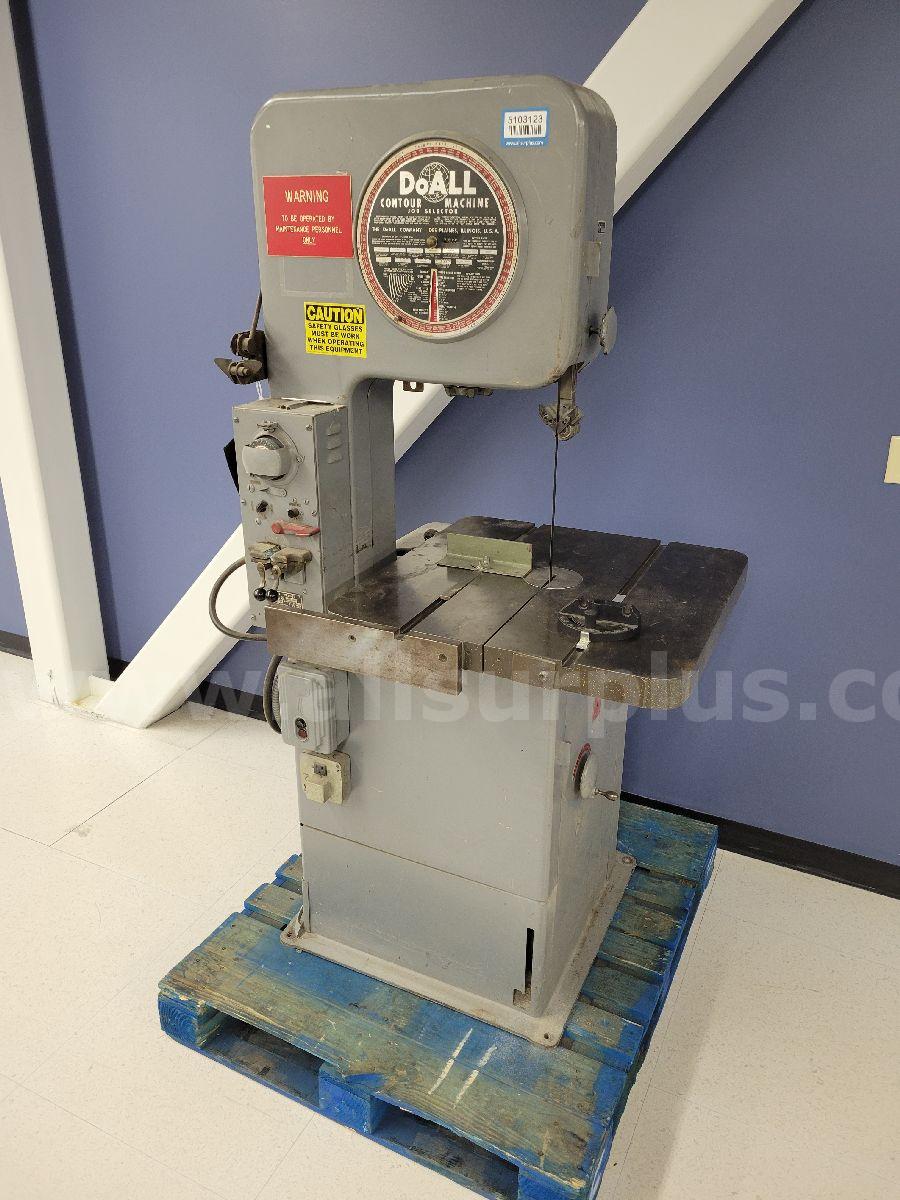 DoALL 16-SFP Vertical Band Saw DoALL 16-SFP Government Surplus Auction - Primary Photo