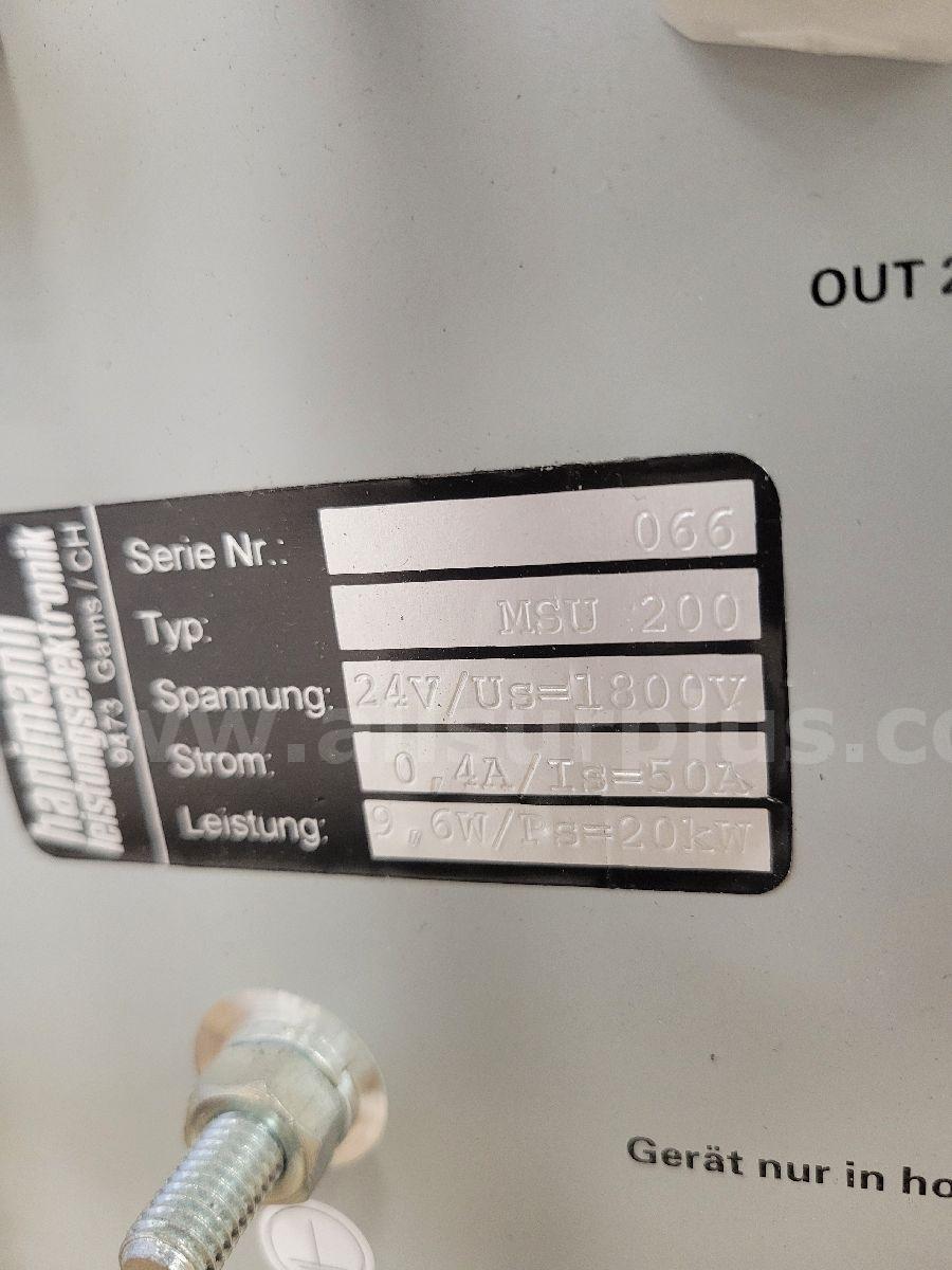 Hanimann Leistungselektronik MSU200 Pulsed Power Supply Hanimann Leistungselektronik MSU200 Government Surplus Auction - Photo #6