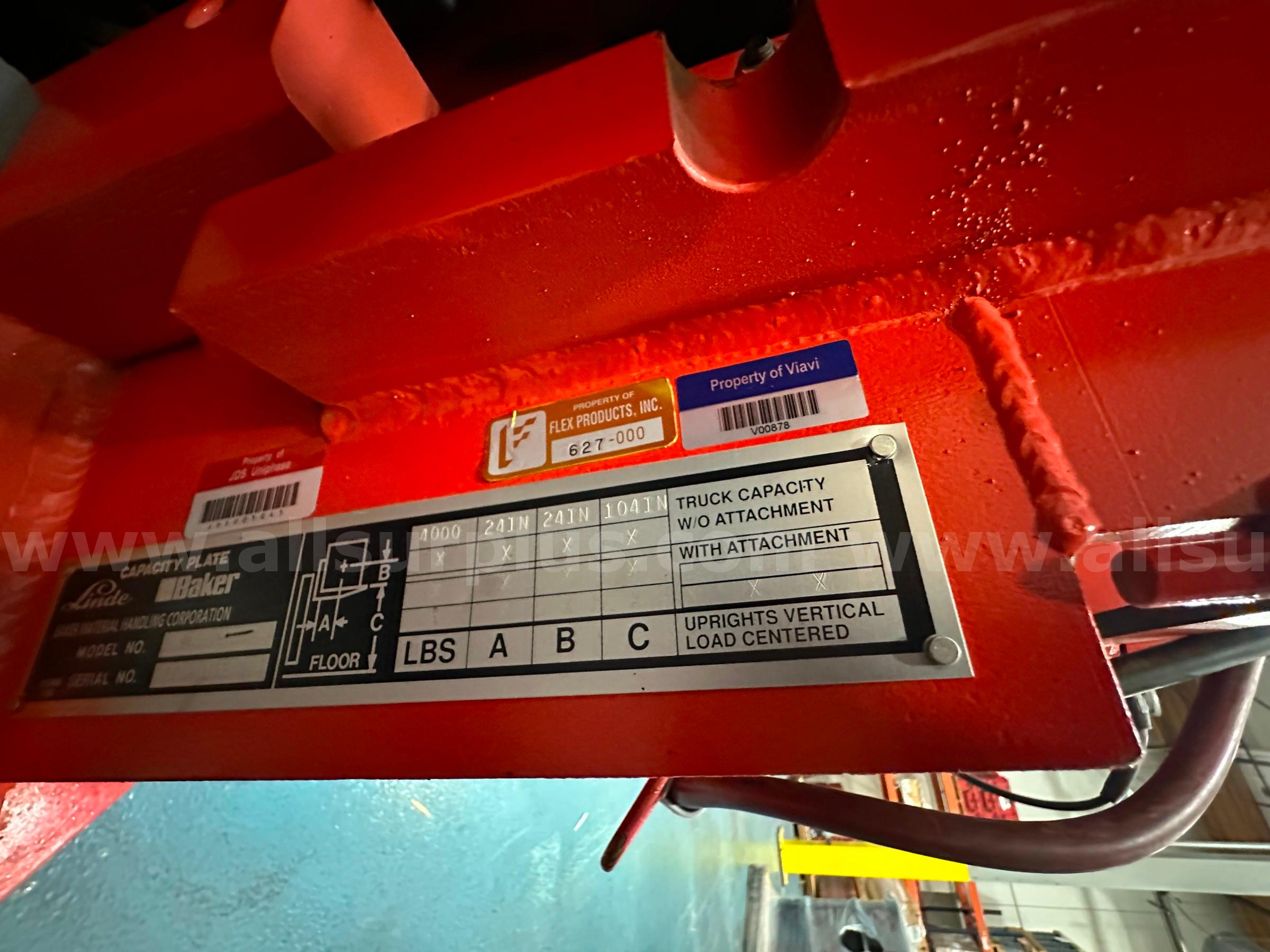 Linde Baker BWS40 Forklift   Government Surplus Auction - Photo #2