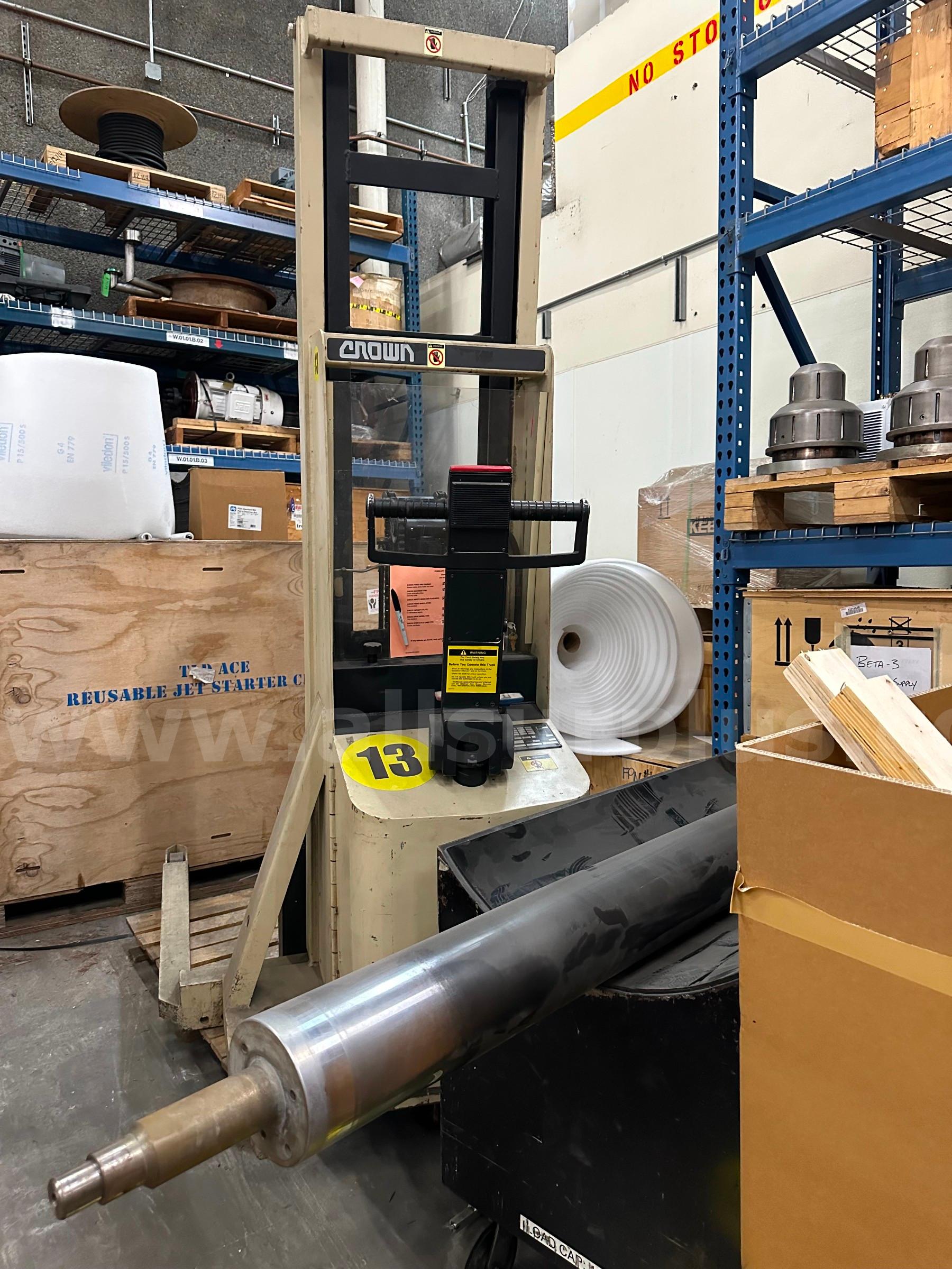 Crown 20MT Electric Walk-Behind Pallet Stacker