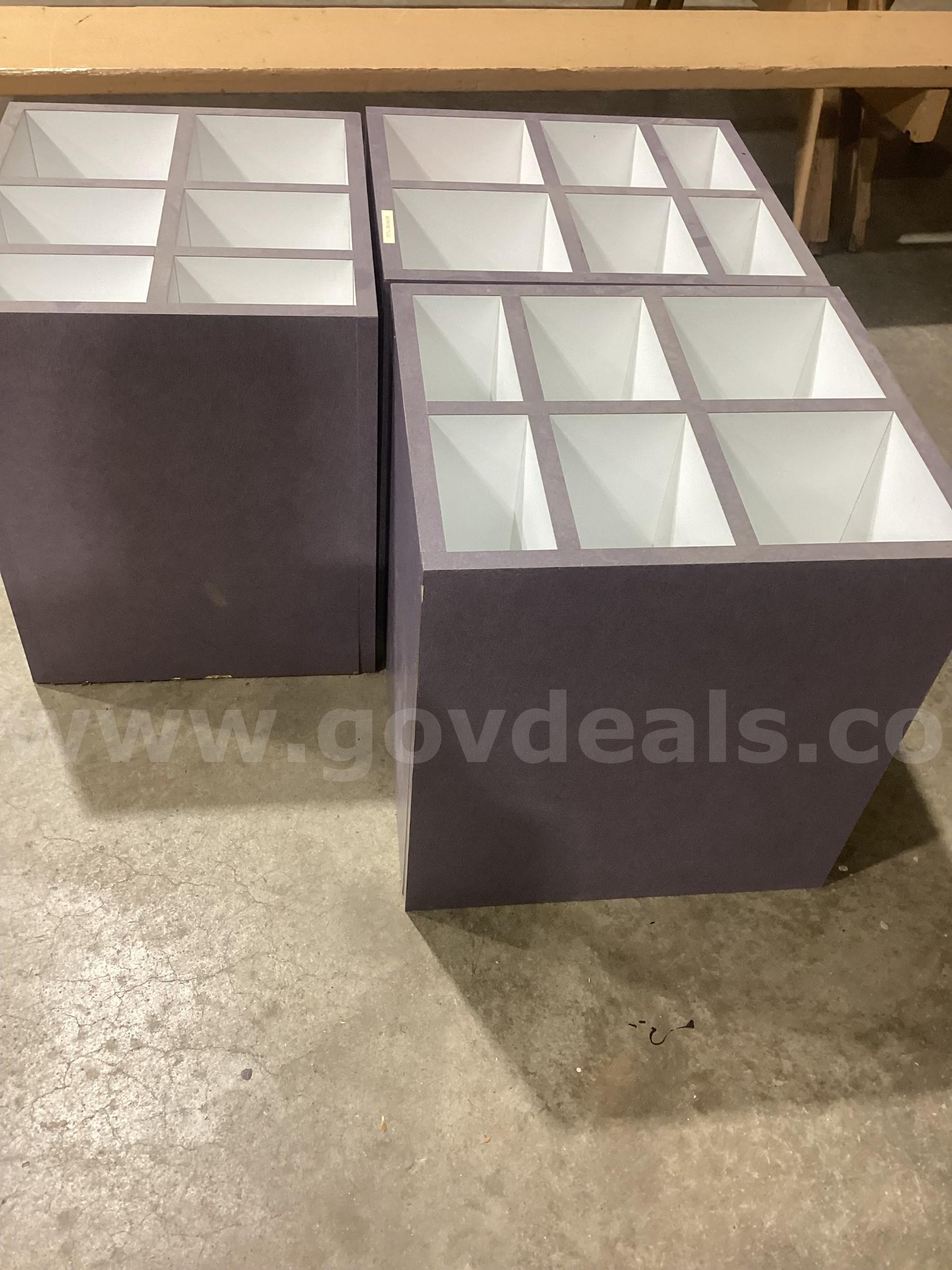 Set of 4 Desks and 3 Cubby File Boxes   Government Surplus Auction - Photo #5