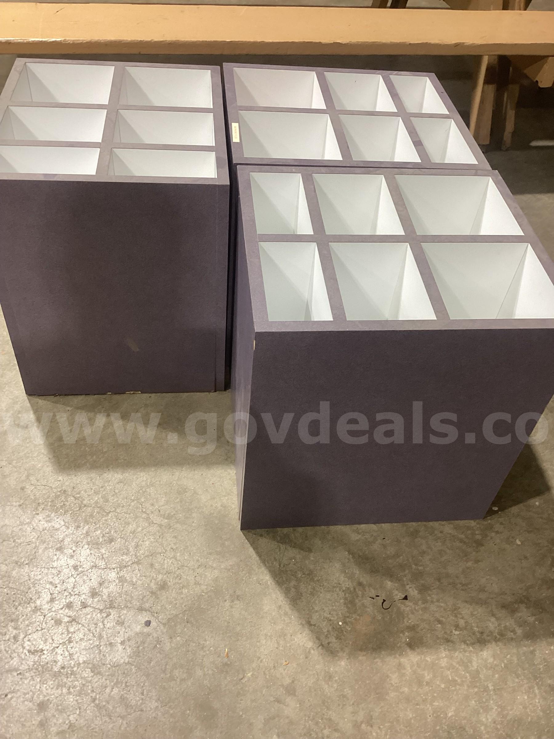 Set of 4 Desks and 3 Cubby File Boxes   Government Surplus Auction - Photo #6