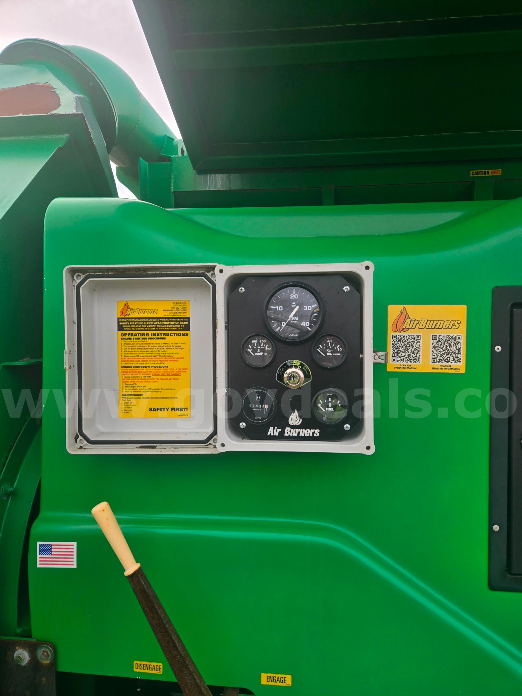 2016 Air Burner Model S327 FireBox Diesel Powered Destructor Air Burners S327 Government Surplus Auction - Photo #5