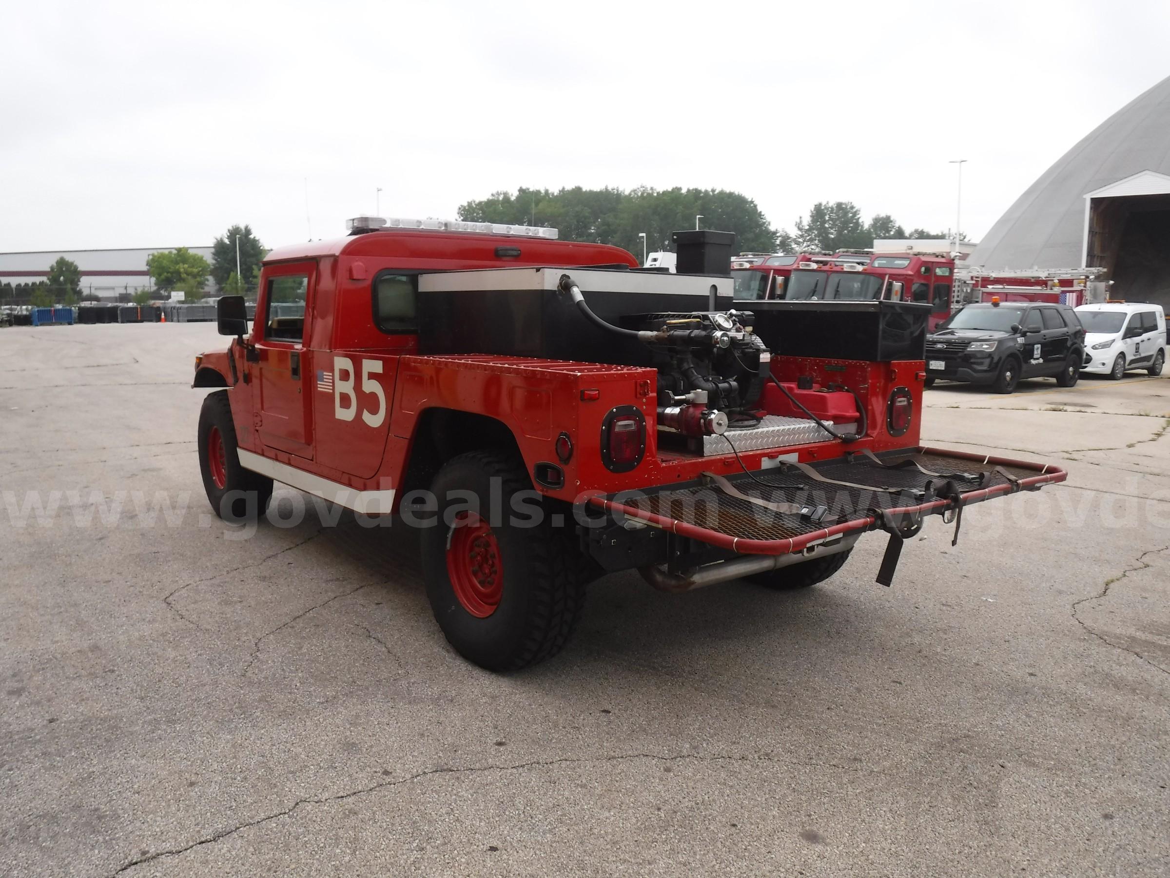 1996 AM General Hummer Brush Fire Truck AM General Hummer Government Surplus Auction - Photo #3