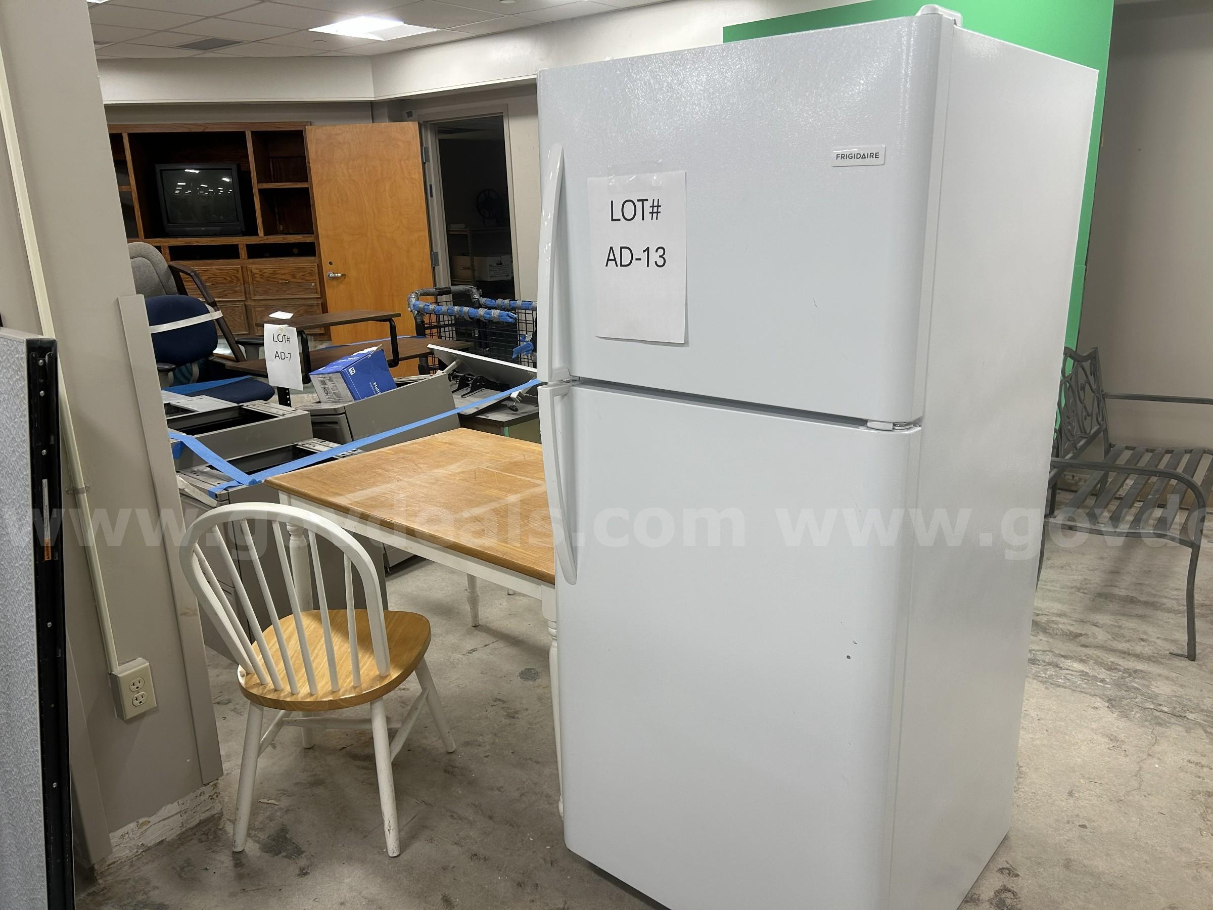 Lot of 1 Fridge and 1 Dining Table   Government Surplus Auction - Primary Photo