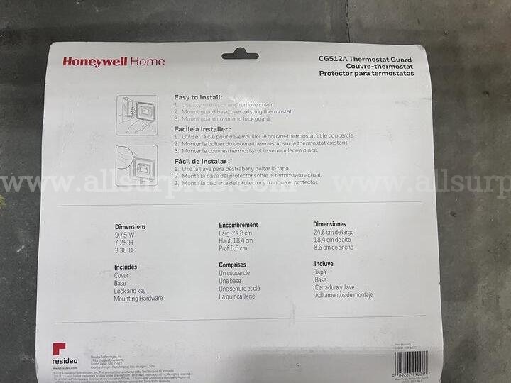 6 Ea. 2020 HONEYWELL HOME CG512A THERMOSTAT COVERS Honeywell Home (Resideo T CG512A Government Surplus Auction - Photo #2