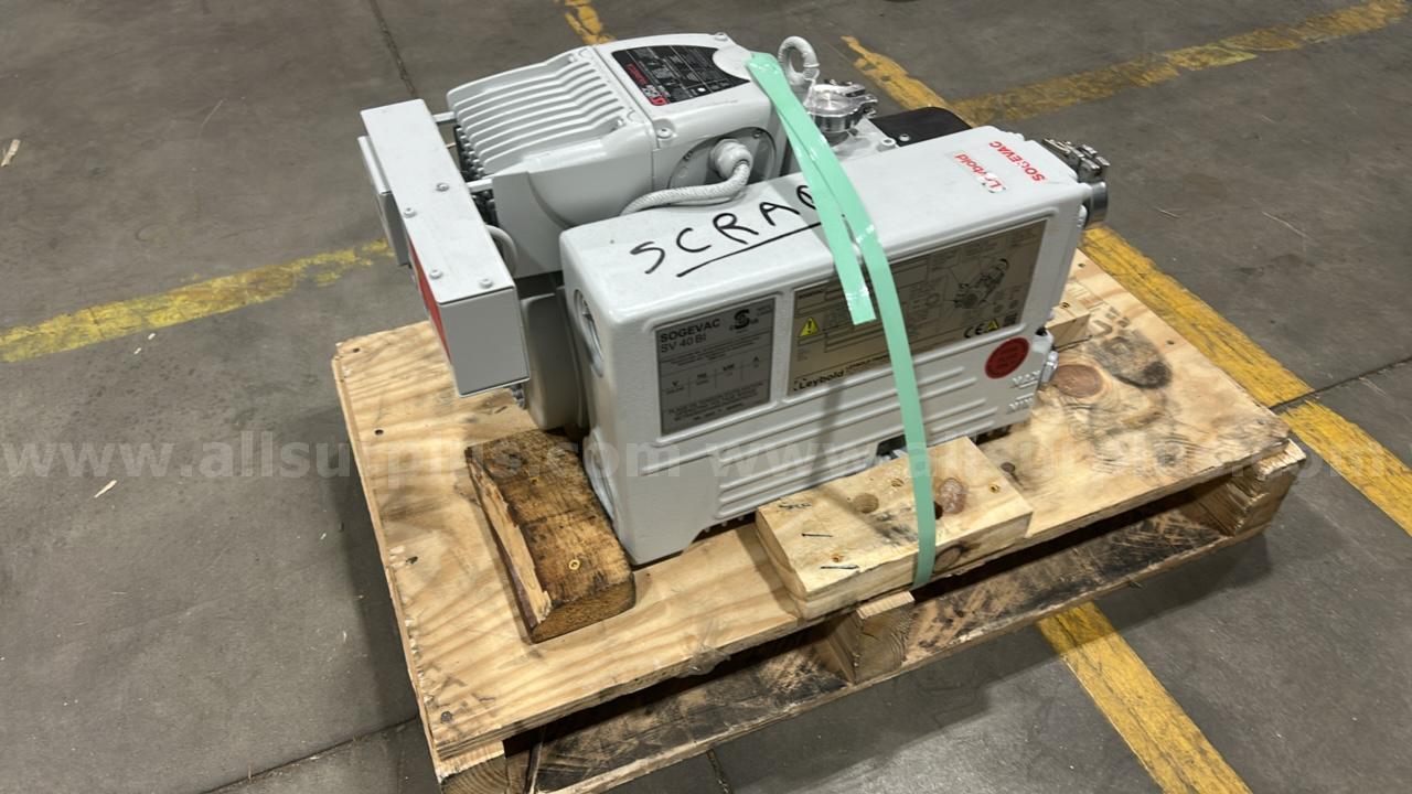 Leybold SOGEVAC SV40 BI oil-sealed rotary vane vacuum Leybold 960331V3009 Government Surplus Auction - Photo #3