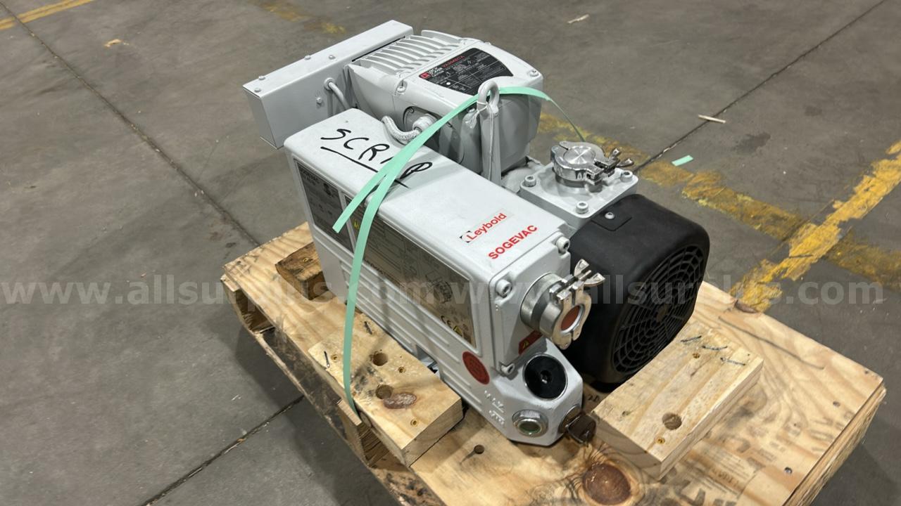 Leybold SOGEVAC SV40 BI oil-sealed rotary vane vacuum Leybold 960331V3009 Government Surplus Auction - Photo #4