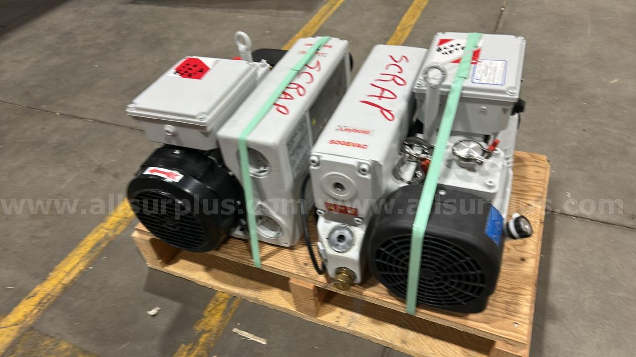 Lot of 2 Leybold SOGEVAC SV40 BI oil-sealed rotary vane vacuum Leybold 960331V3002 Government Surplus Auction - Photo #2