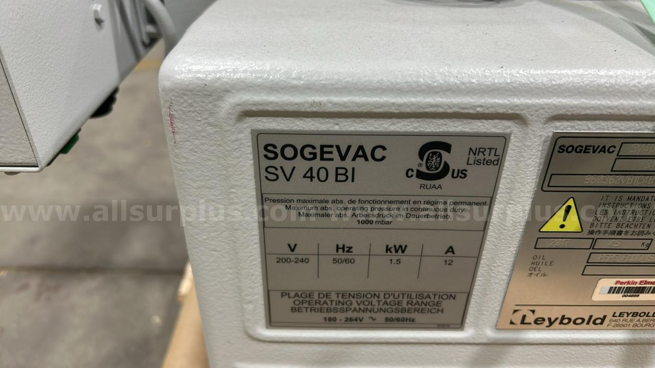 Lot of 4 Leybold SOGEVAC SV40 BI oil-sealed rotary vane vacuum Leybold 960331V3009, 960331V3007, Government Surplus Auction - Photo #6