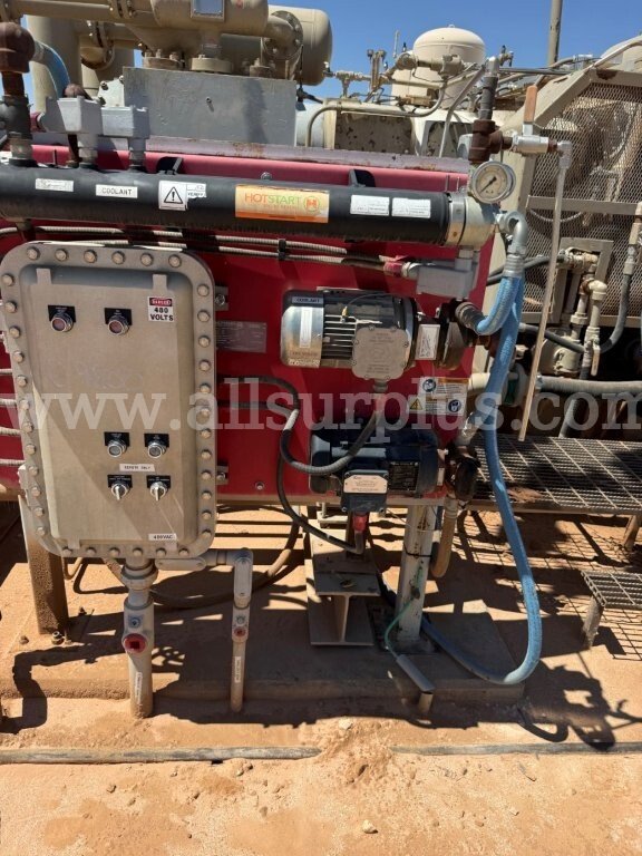 Compressor, Ajax DPC 2804LW, 800HP, 440RPM w/ Cooler, Panel & Hot Start System, Skidded Ajax 2804LW Government Surplus Auction - Photo #6