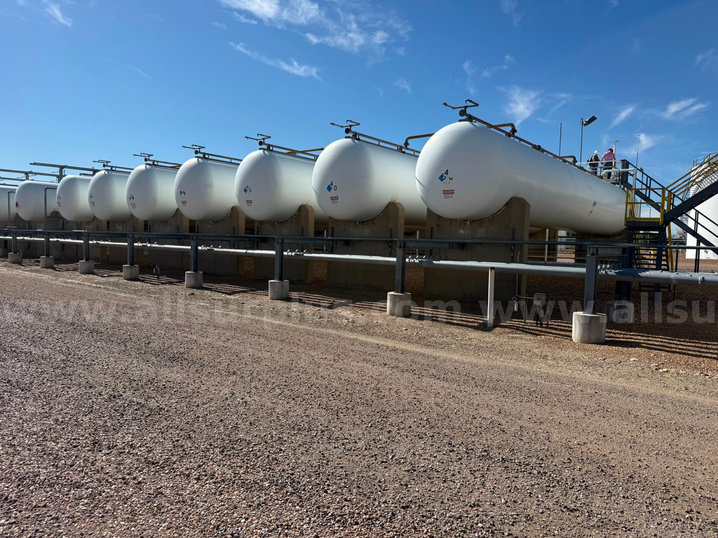 Propane Storage Vessels, 58,000 - 60,000 Gallon, 250PSI, Qty 15  000 Government Surplus Auction - Primary Photo