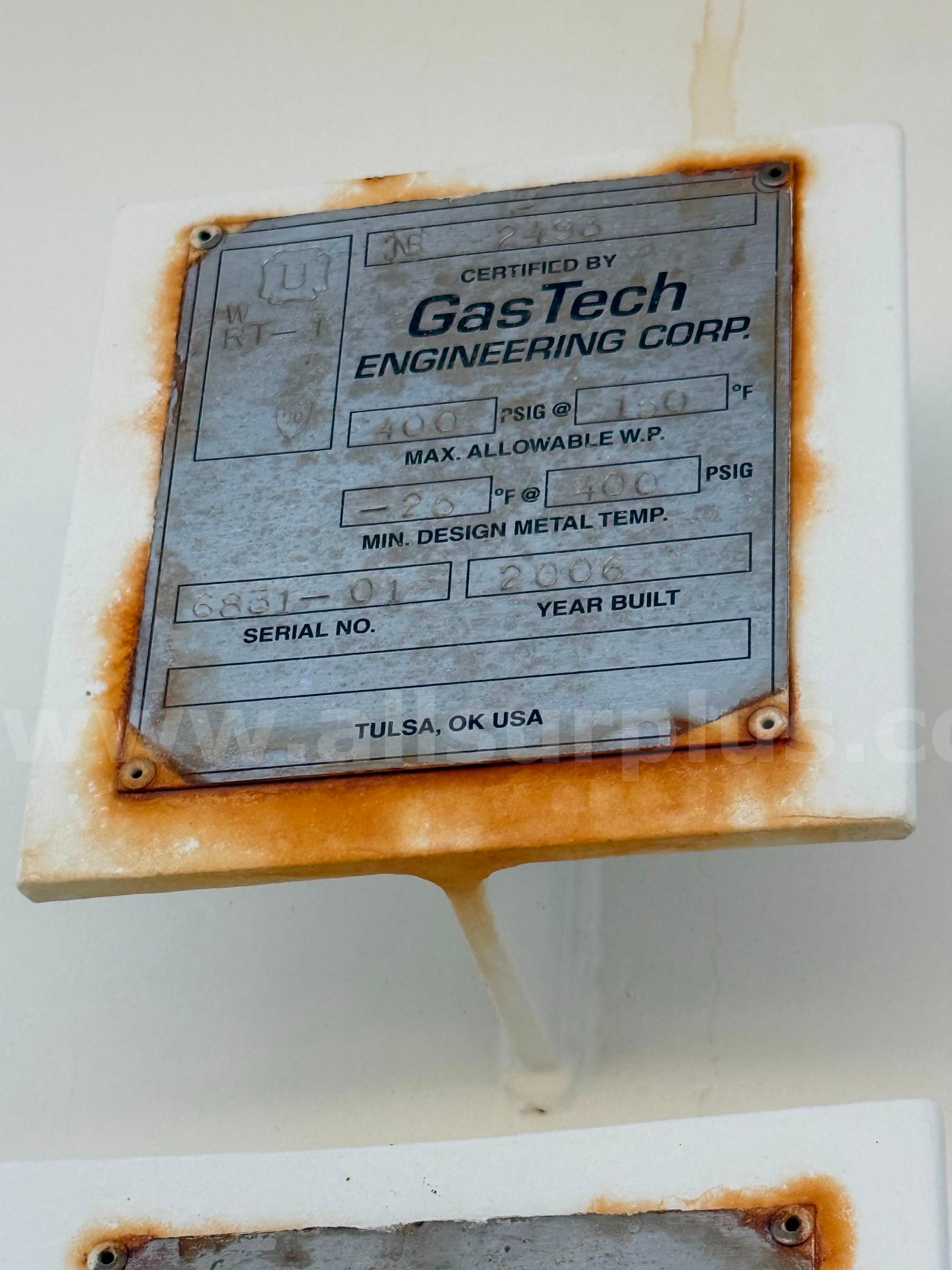 Propane Dryer Vessel, Vertical, 400PSI, 78in ID x 14ft S/S, Qty 1 GasTech 400PSI Government Surplus Auction - Photo #3