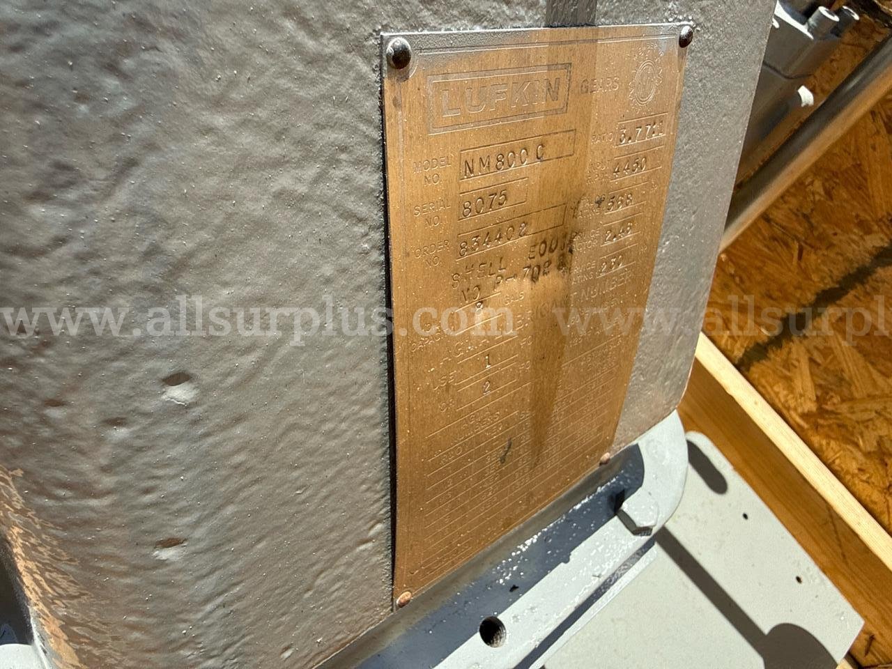 Gearbox, Lufkin, NM800G, 3.77:1 Ratio, Qty 1  NM800G Government Surplus Auction - Photo #3