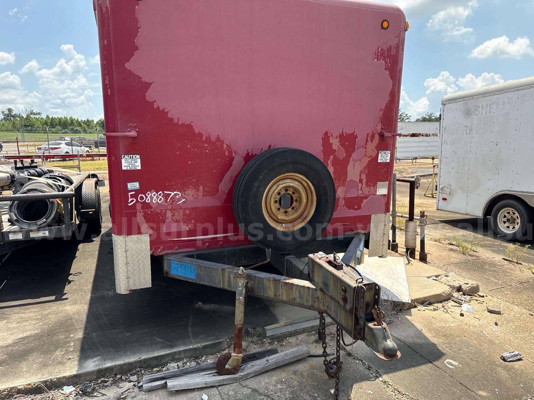 Emergency Fire Trailer, Custom Enclosed Trailer, Hackney & Sons, 2000, Qty 1   Government Surplus Auction - Photo #4