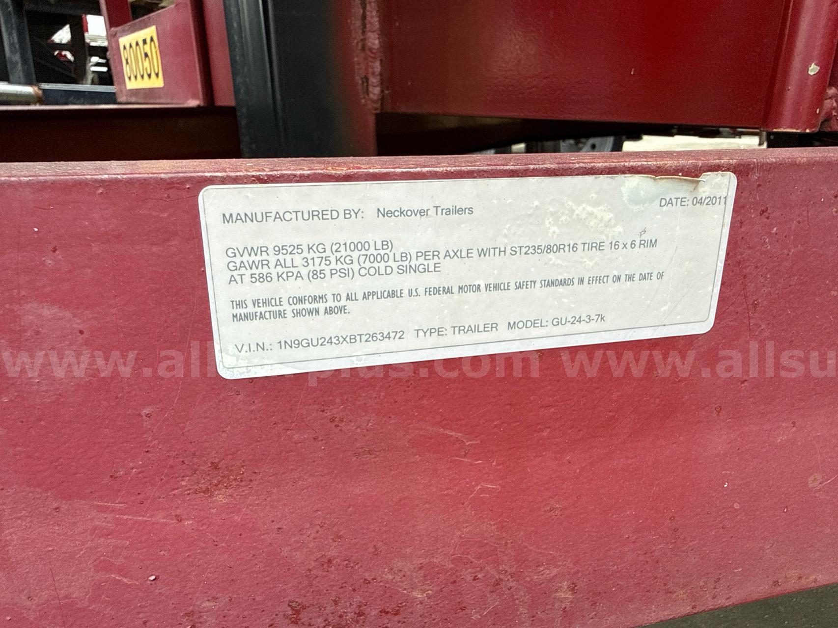 2011 Trailer, 24ft, Triple Axle, with 12” Hose Mule Retrieval System   Government Surplus Auction - Photo #2