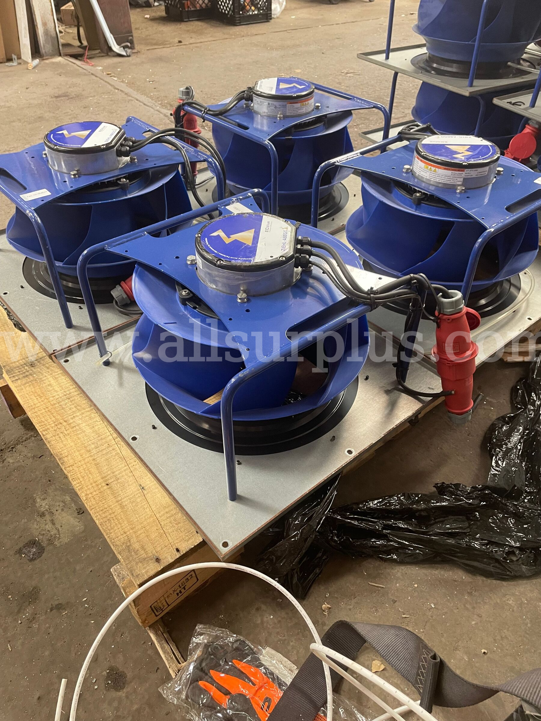 (50) Industrial EC Blue Centrifugal Fans – Ziehl-Abegg   Government Surplus Auction - Primary Photo