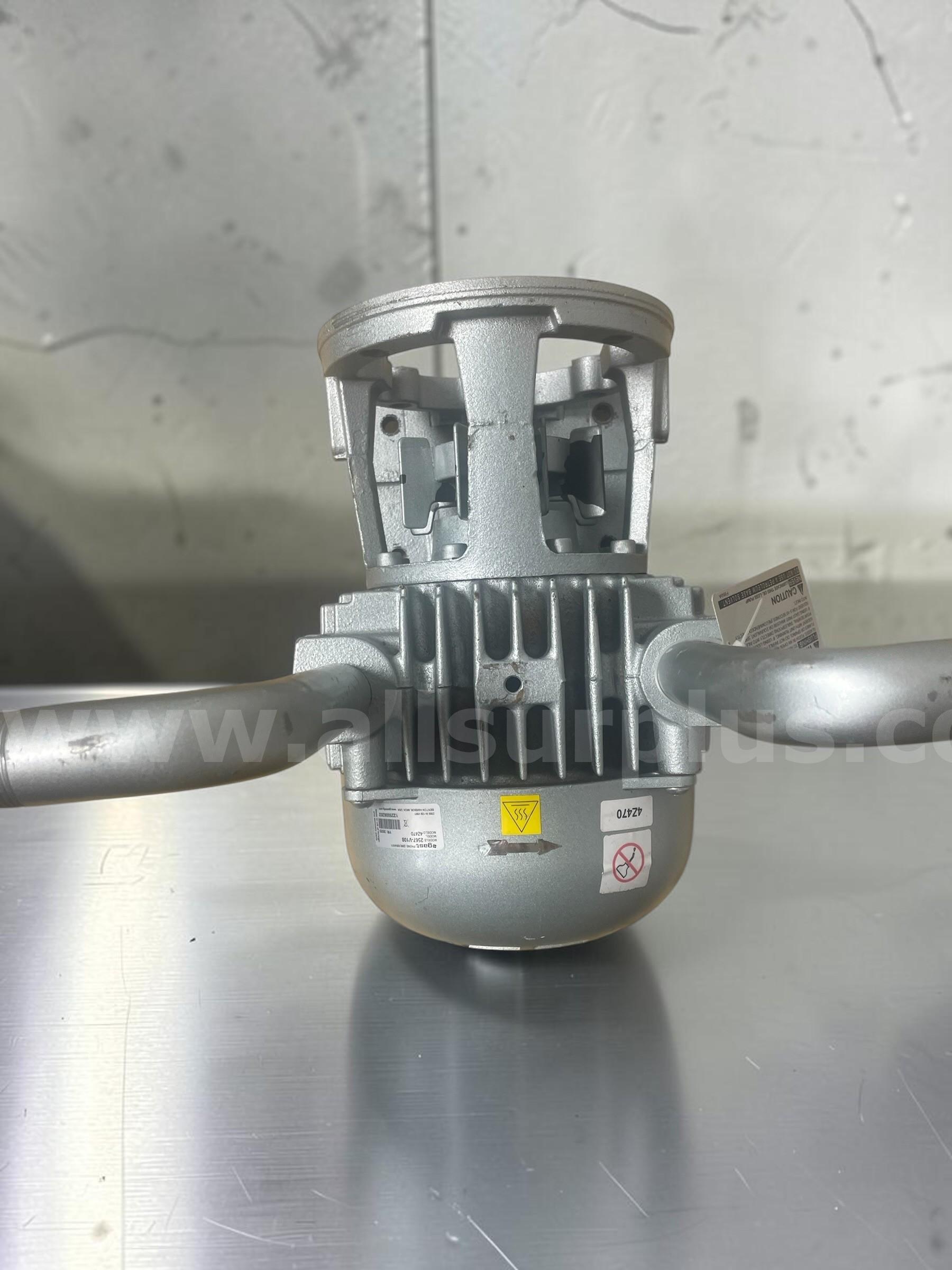 Gast 2567-V108 This is a 1.5 HP oil-less rotary vane vacuum pump / compressor (motorless, separate drive). HP 2567 Government Surplus Auction - Photo #2