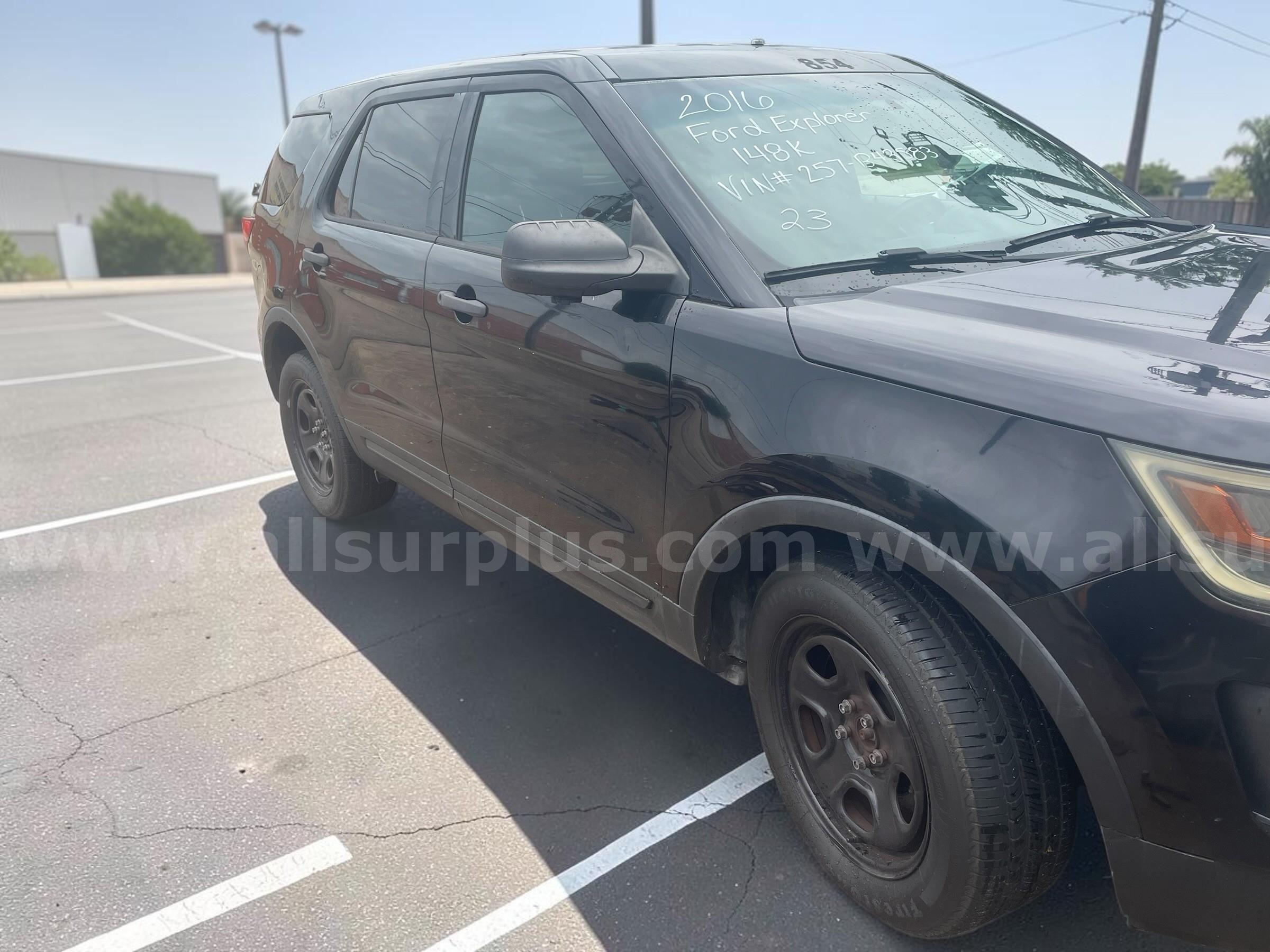 2016 Ford Explorer SUV – Black – 148,000 Miles – Runs & Drives Ford Explorer Government Surplus Auction - Photo #2