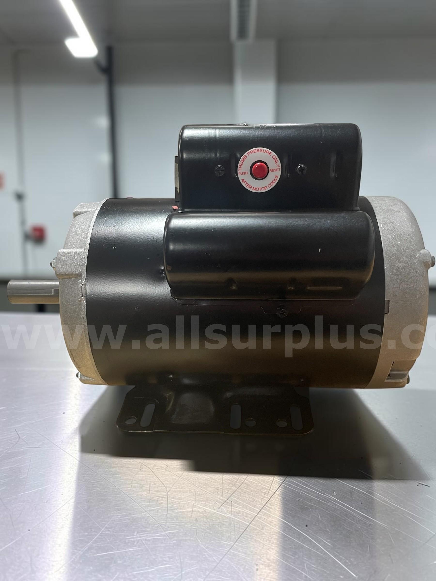 Century B813 5HP Air Compressor Motor – 230V Single Phase – 3450 RPM – New  B813 Government Surplus Auction - Photo #3