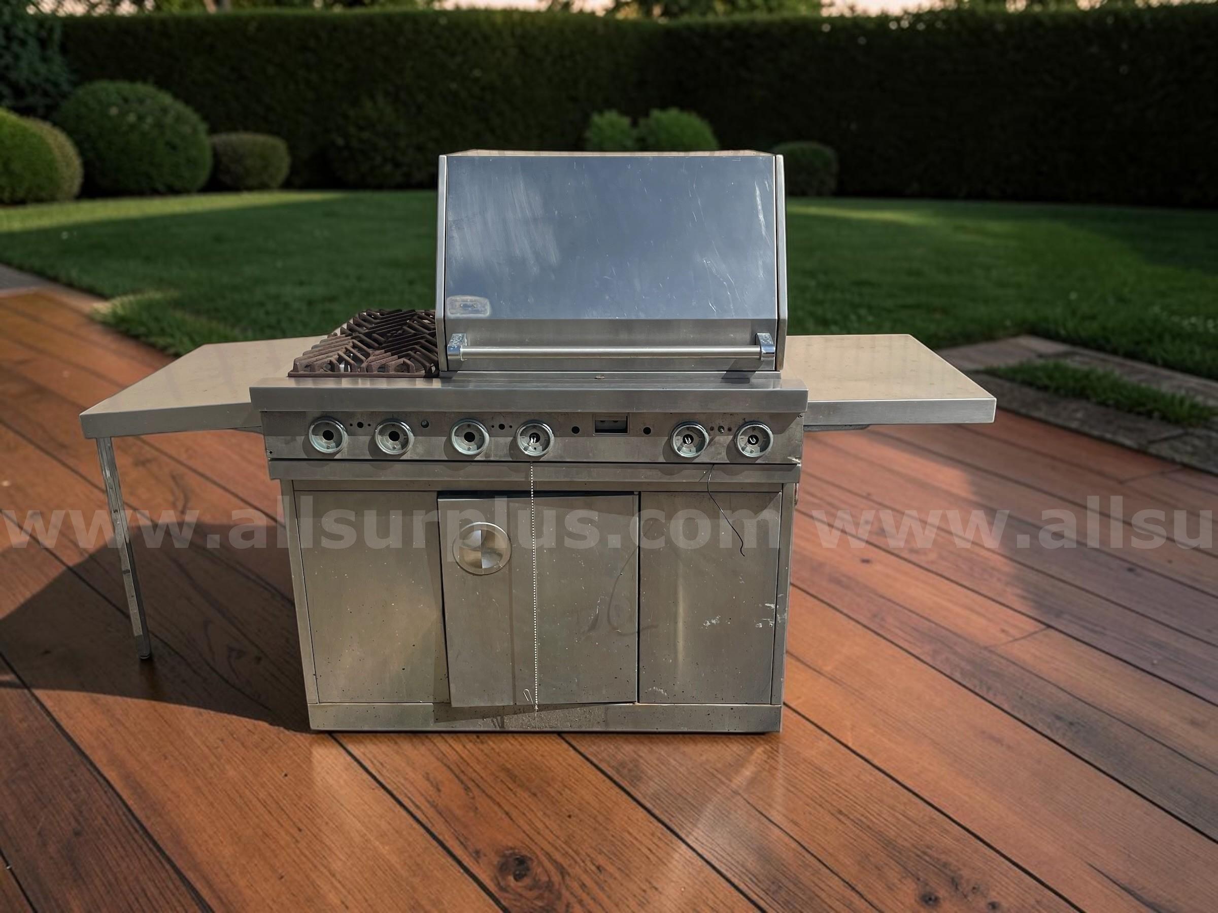 Commercial Stainless Steel Gas Grill with Side Burner   Government Surplus Auction - Primary Photo