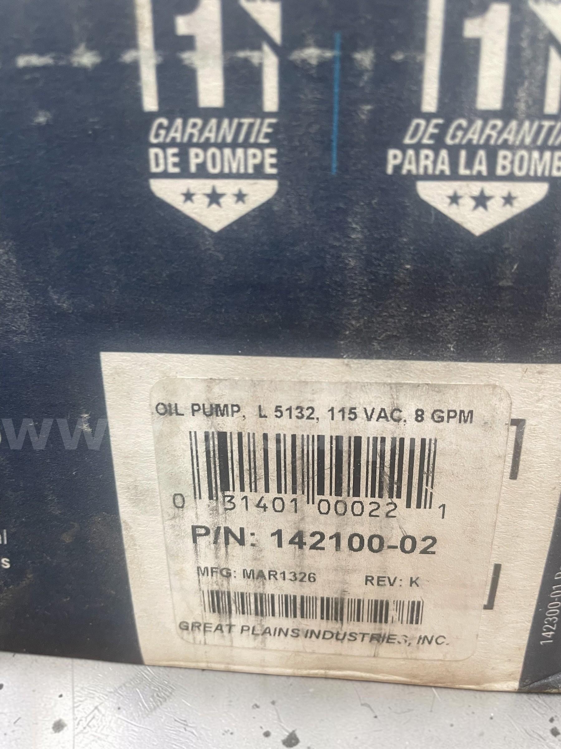 GPI Model L5116   heavy-duty electric oil transfer pump  L5116 Government Surplus Auction - Photo #3