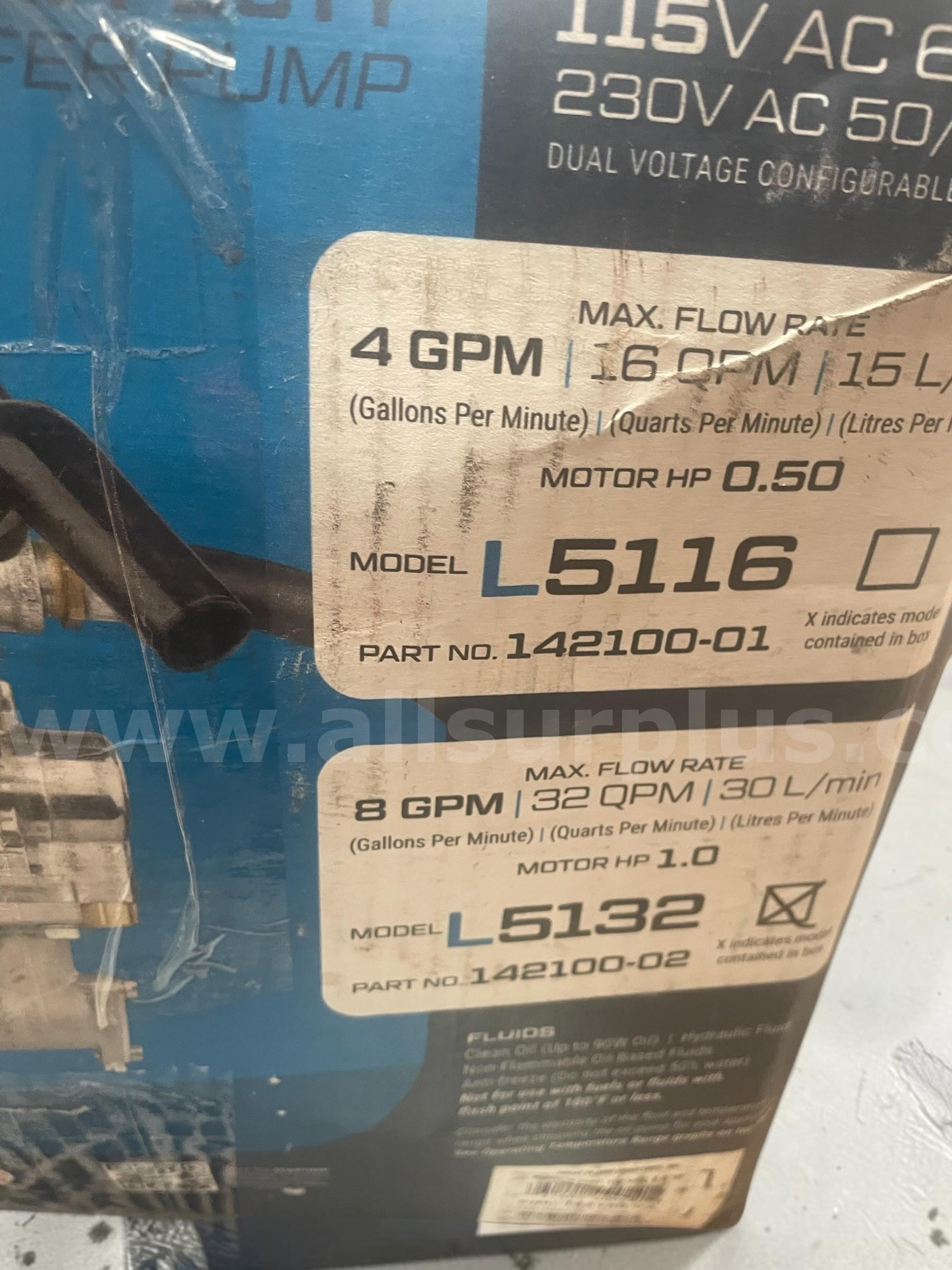 GPI Model L5116   heavy-duty electric oil transfer pump  L5116 Government Surplus Auction - Photo #5